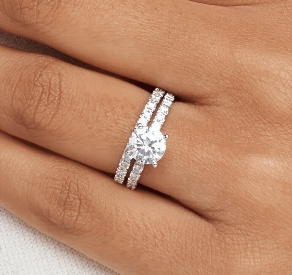 Real 14k White Gold IGI Certified 1.25CT Lab Created Diamond Ring Round Shaped - Image 5