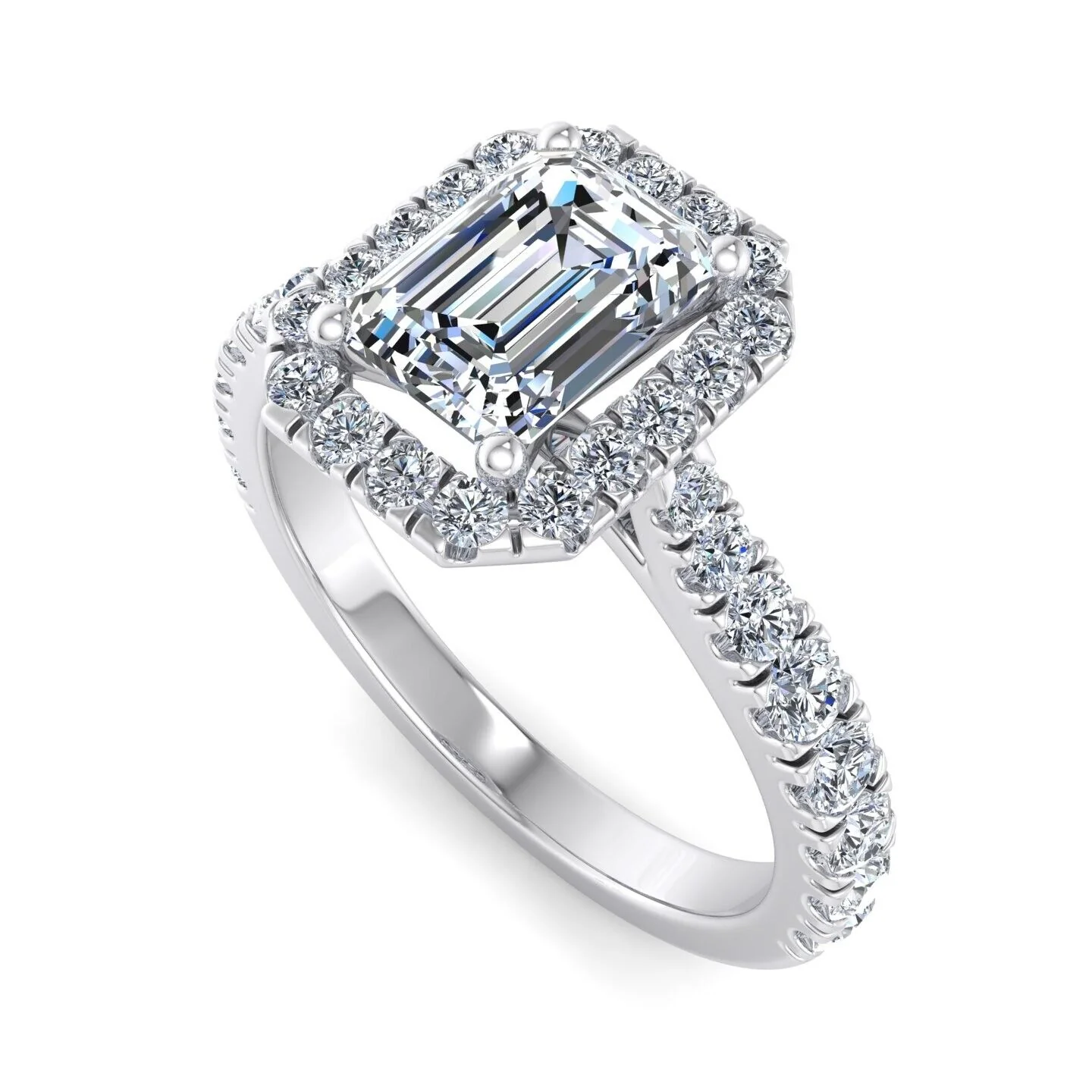 Real 14k White Gold IGI Certified 1.25CT Lab Created VS Diamond Ring Emerald Cut Ring Sizes 6,7,8,9,10,11 & 12 - Image 2