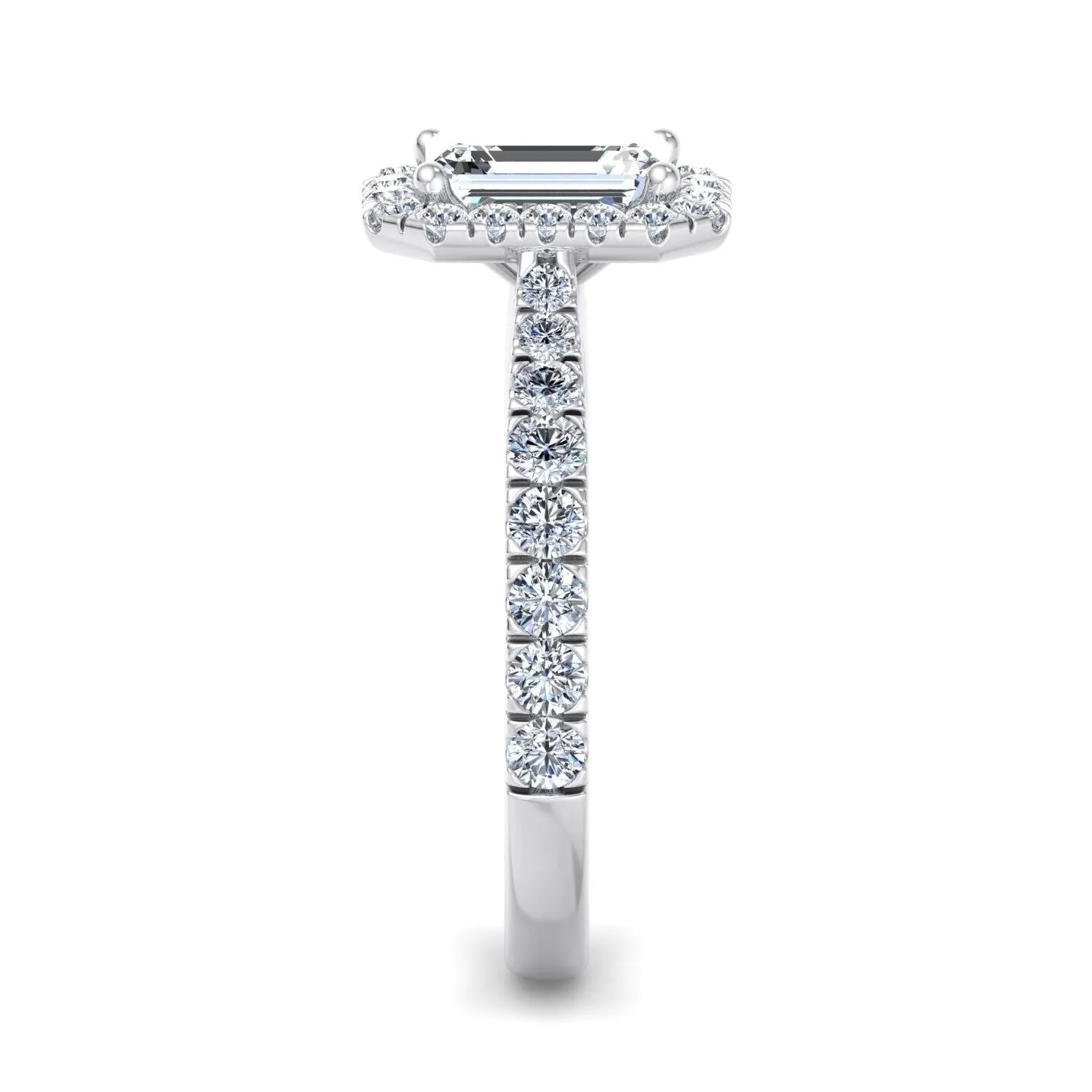 Real 14k White Gold IGI Certified 1.25CT Lab Created VS Diamond Ring Emerald Cut Ring Sizes 6,7,8,9,10,11 & 12 - Image 4