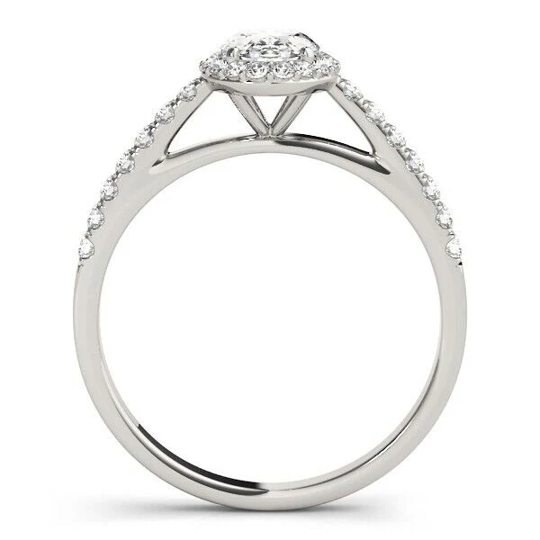 Real 14k White Gold IGI Certified 1.25CT Lab Created VS Diamond Ring Oval Shaped Ring Sizes 6,7,8,9,10,11 & 12 - Image 2