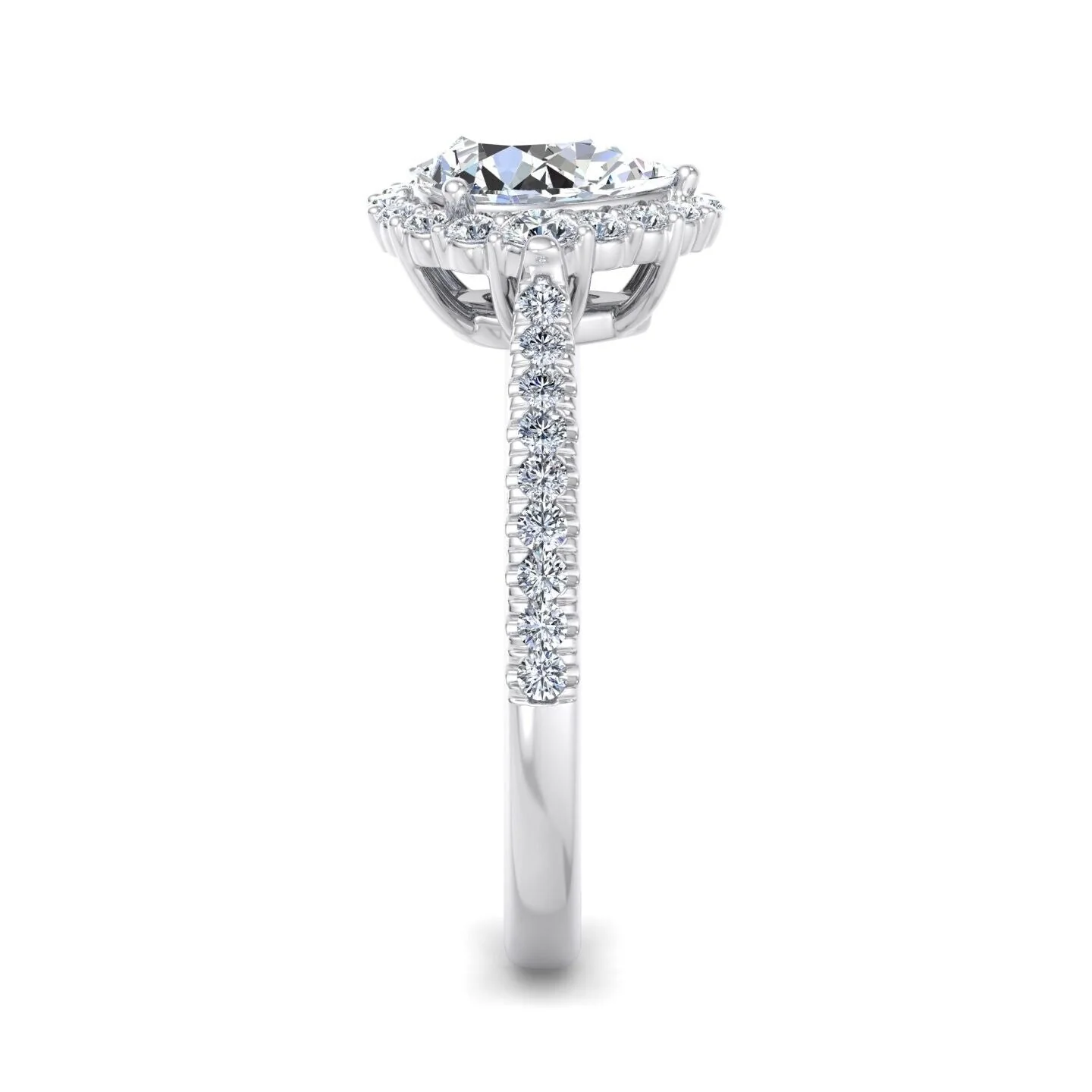 Real 14k White Gold IGI Certified 1.25CT Lab Created VS Diamond Ring Pear Shaped Ring Sizes 6,7,8,9,10,11 & 12 - Image 4