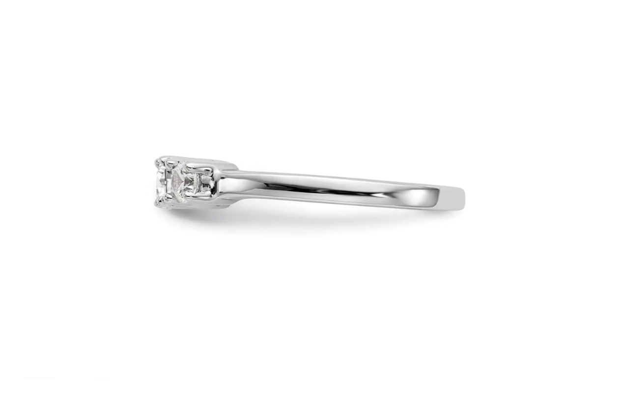 Real 14k White Gold IGI Certified 3 Diamond Ring 3CT Lab Grown Round VS Clarity Ring Sizes 6,7,8,9,10,11 & 12 - Image 4