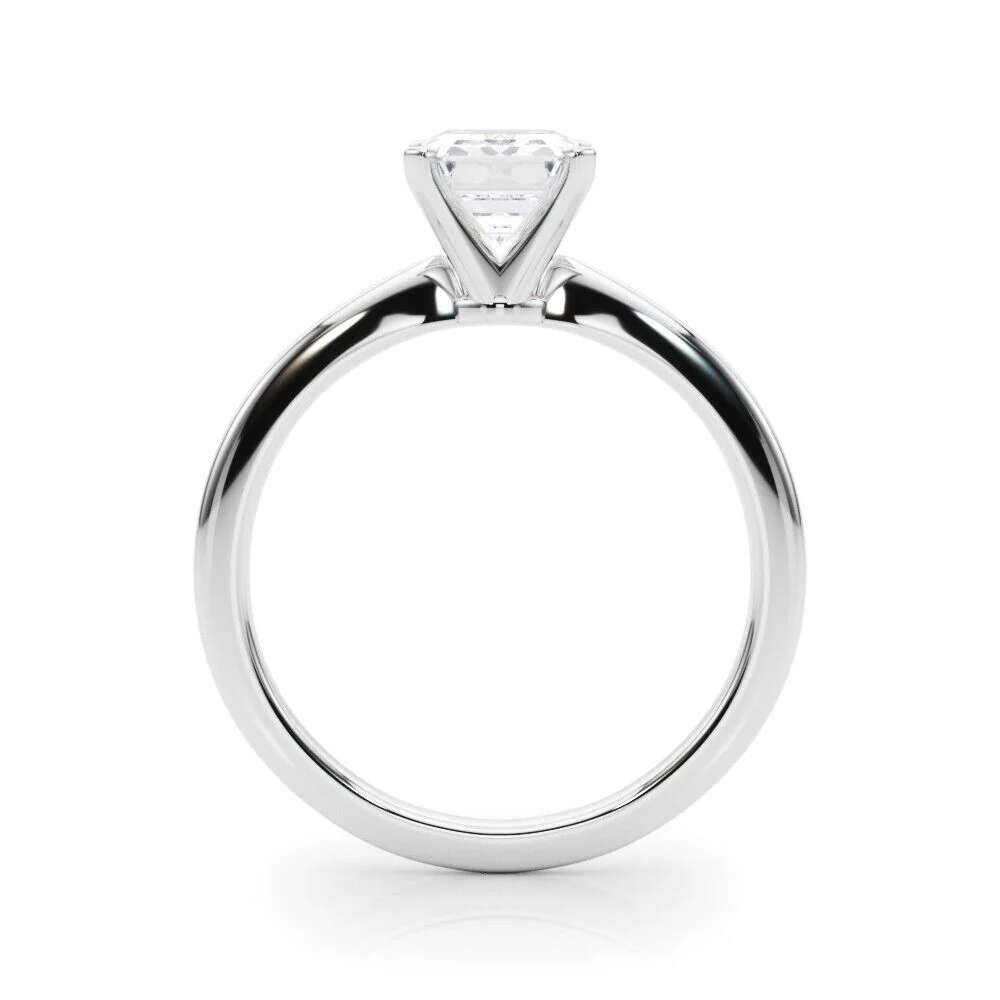 Real 14k White Gold IGI Certified 3CT Lab Grown Diamond Ring VS Clarity Emerald  Ring Sizes 6,7,8,9,10,11 & 12 - Image 2