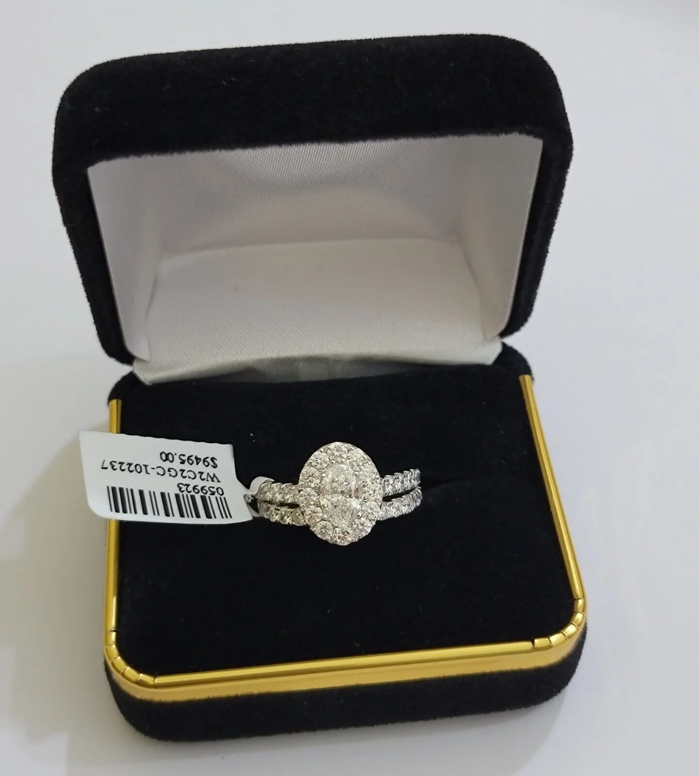Real 14k White Gold Ring 2CT Diamond Engagement Wedding SET Ladies Women Genuine Ring - Image 5