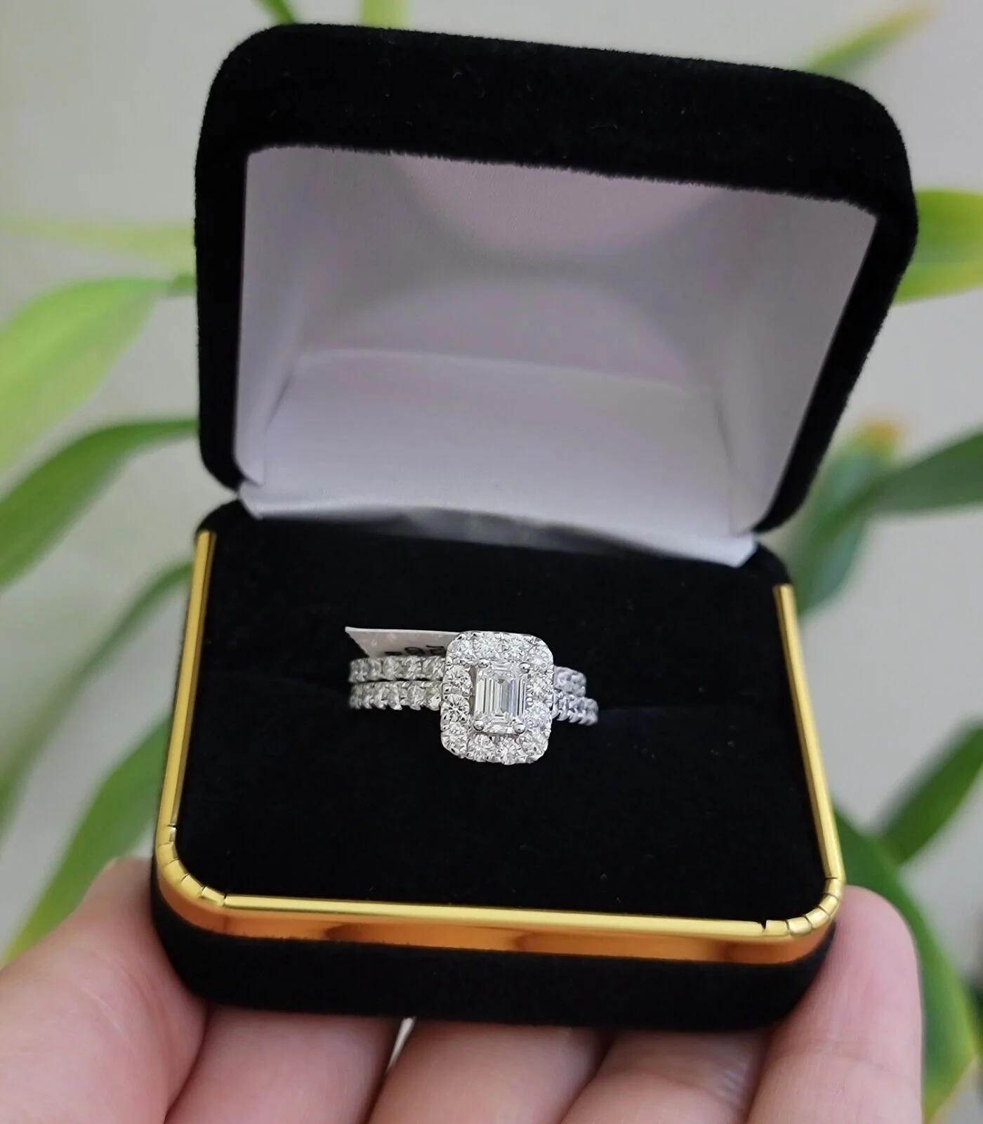 Real 14k White Gold Ring 2CT Diamonds Engagement Wedding Ladies Band SET , Women Ring Sizes 6,7,8,9,10,11 & 12 - Image 7