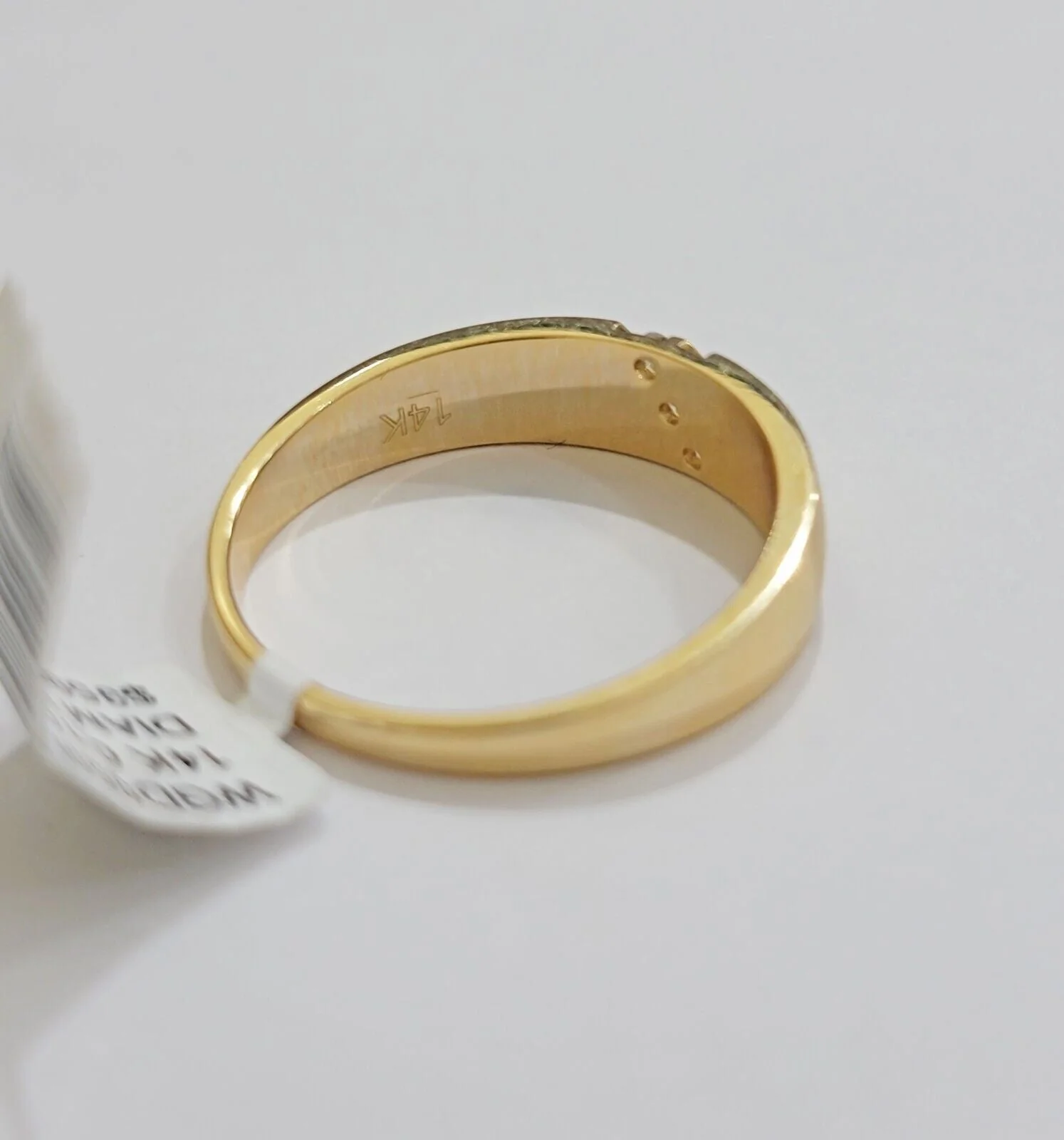 Real 14k Yellow Diamond Ring Mens Band 0.10 Ct Round Cut Wedding Engagement Size - Image 5