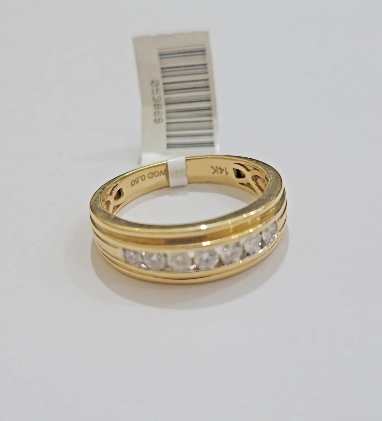 Real 14k Yellow Diamond Ring Mens Band 1/2Ct Round Cut Wedding Engagement Size10 - Image 4