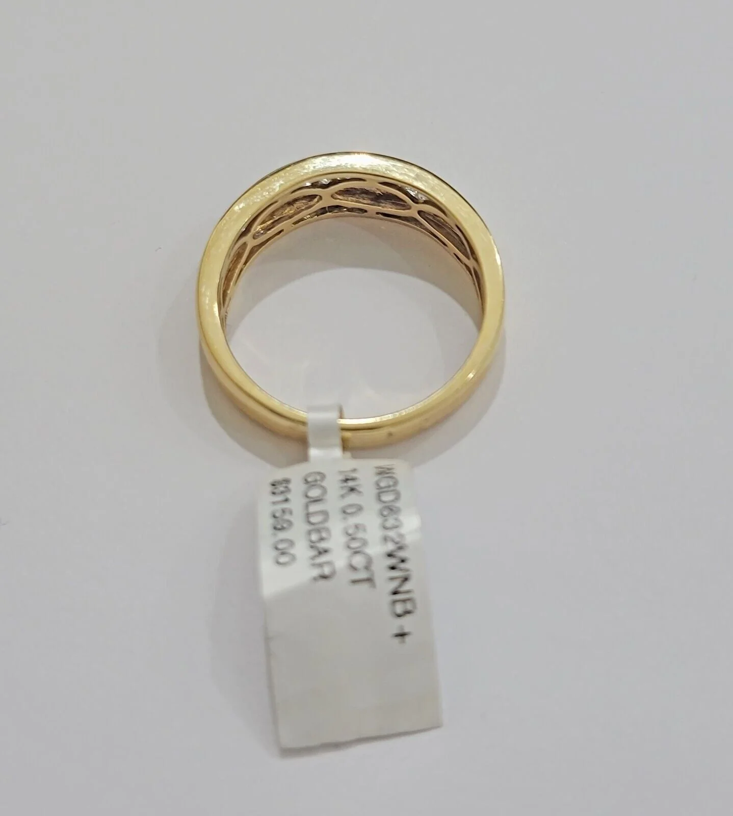Real 14k Yellow Diamond Ring Mens Band 1/2Ct Round Cut Wedding Engagement Size10 - Image 7