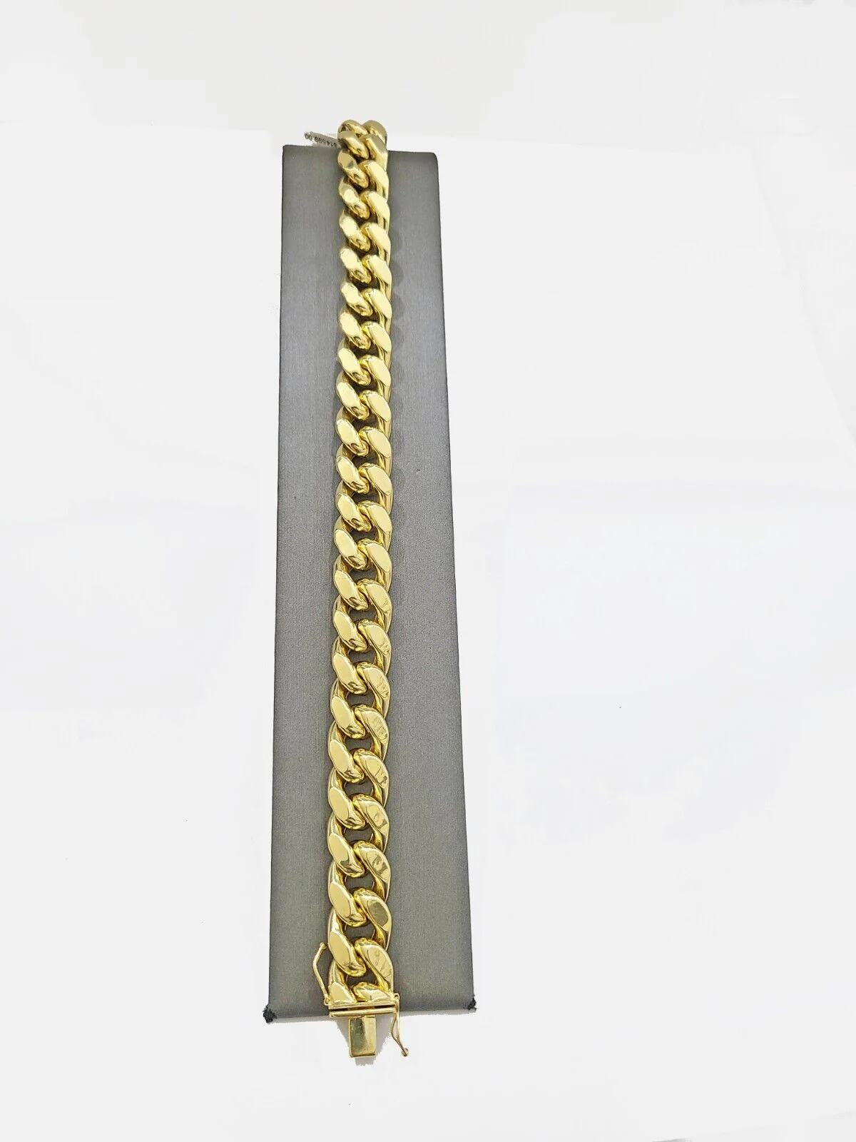 Real 14k Yellow Gold 13mm Miami Cuban Bracelet 9" inch 14kt Unisex Men Women - Image 6