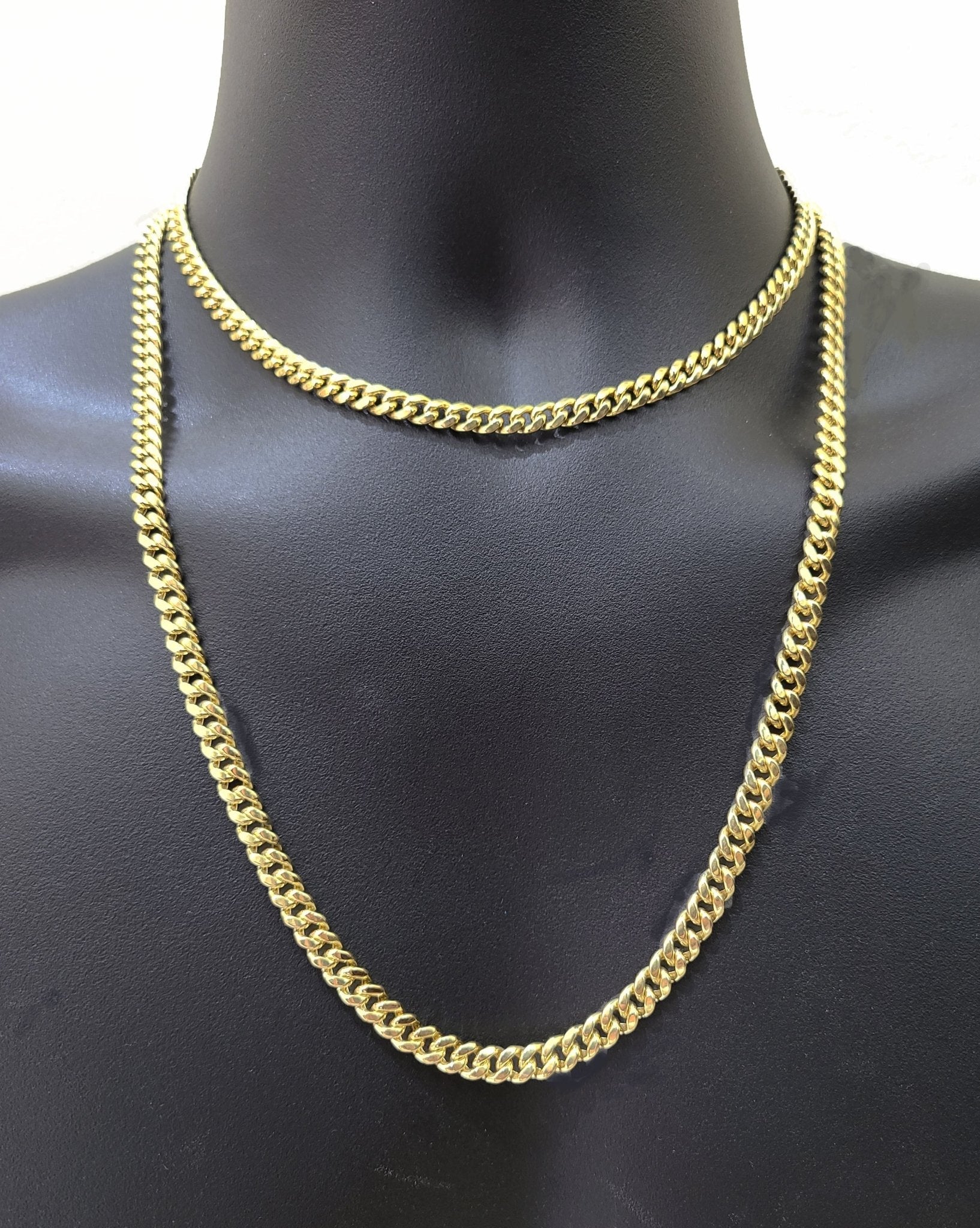 Real 14k Yellow Gold 7mm Miami Cuban Link Chain 18" Necklace Box Lock - Image 4
