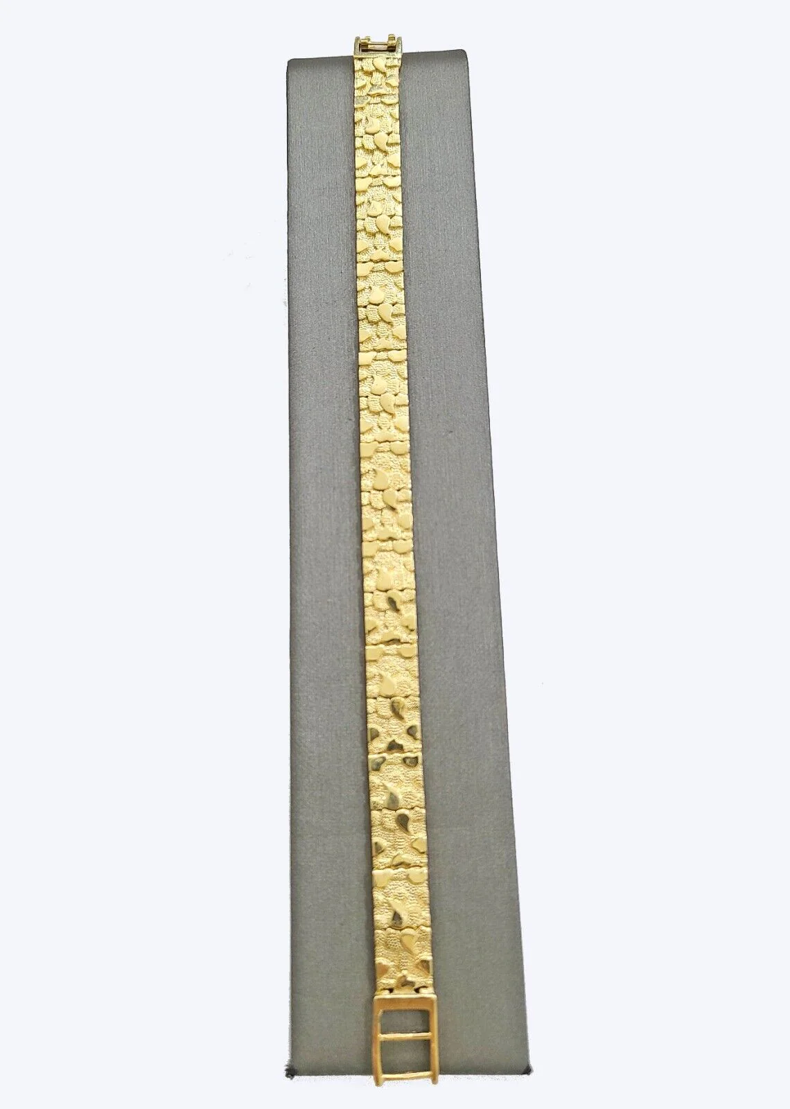Real 14k Yellow Gold 9mm Nugget Bracelet 8.5" inch 14kt Unisex Men Women - Image 5