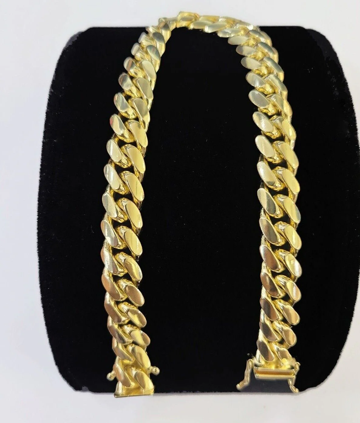 Real 14k Yellow Gold Bracelet 8mm Miami Cuban Link 7.5- 9 Inch Mens 14kt SOLID