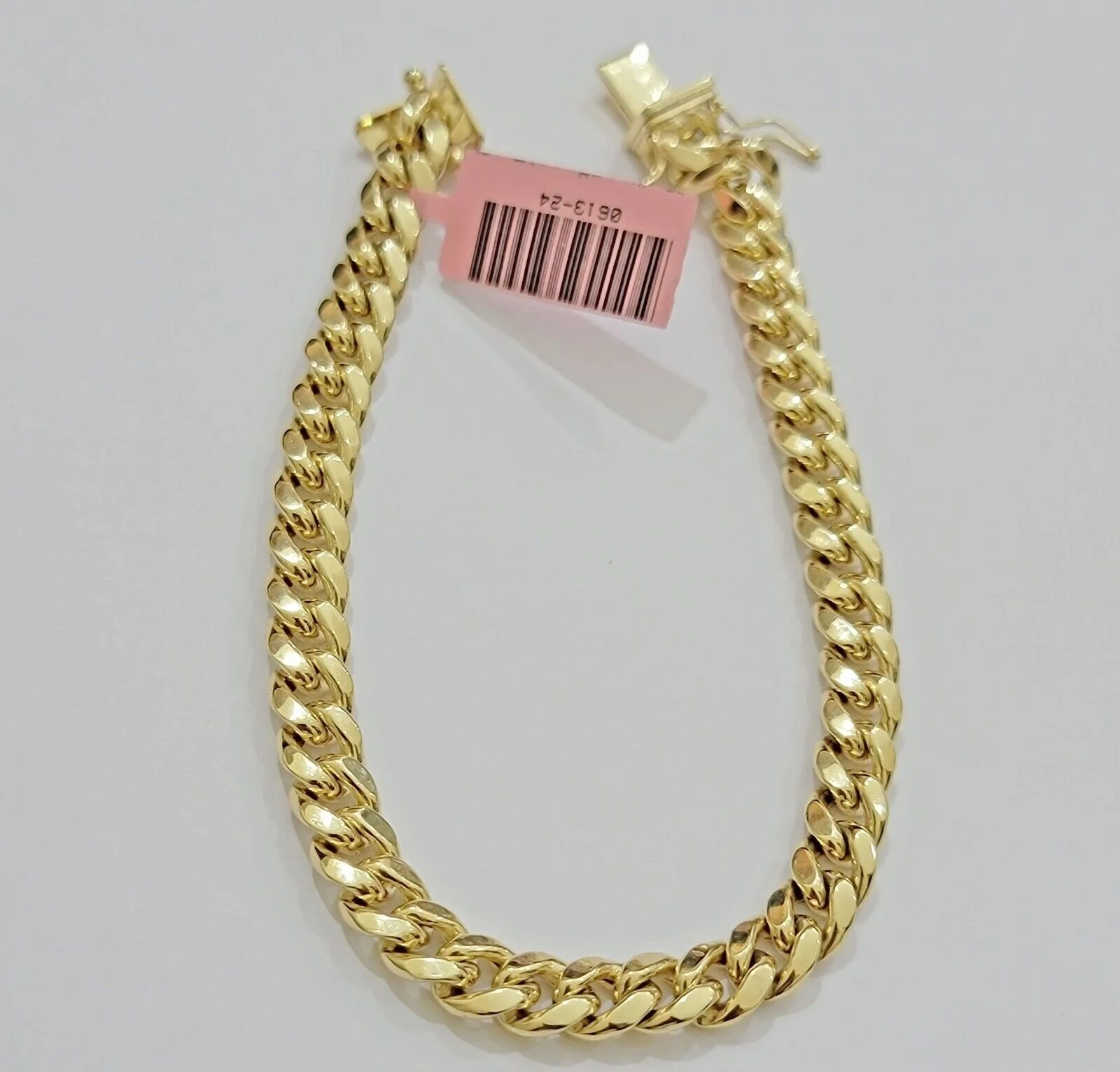 REAL 14k Yellow Gold Bracelet 9 Inch 7mm Miami Cuban Link With Box Lock 14KT - Image 5