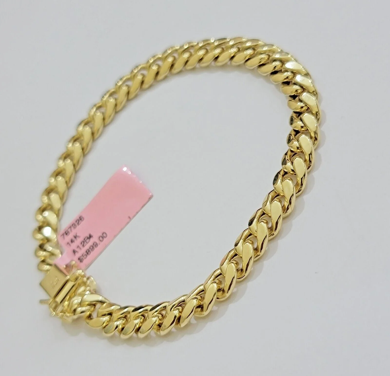 REAL 14k Yellow Gold Bracelet 9 Inch 7mm Miami Cuban Link With Box Lock 14KT - Image 8