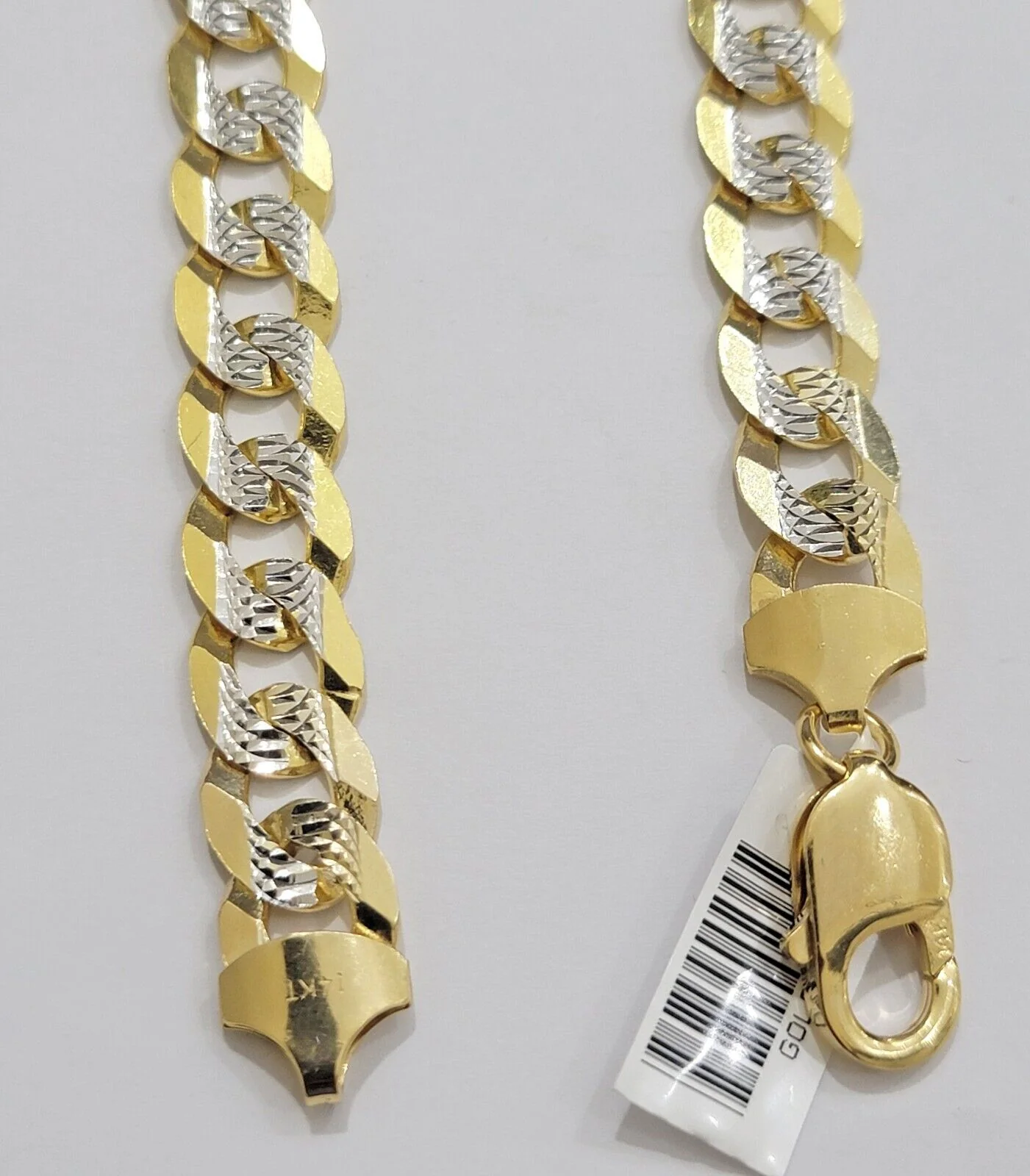 Real 14k Yellow Gold Bracelet Mens Diamond Cut Solid Cuban Curb Link 10mm 9 Inch - Image 5