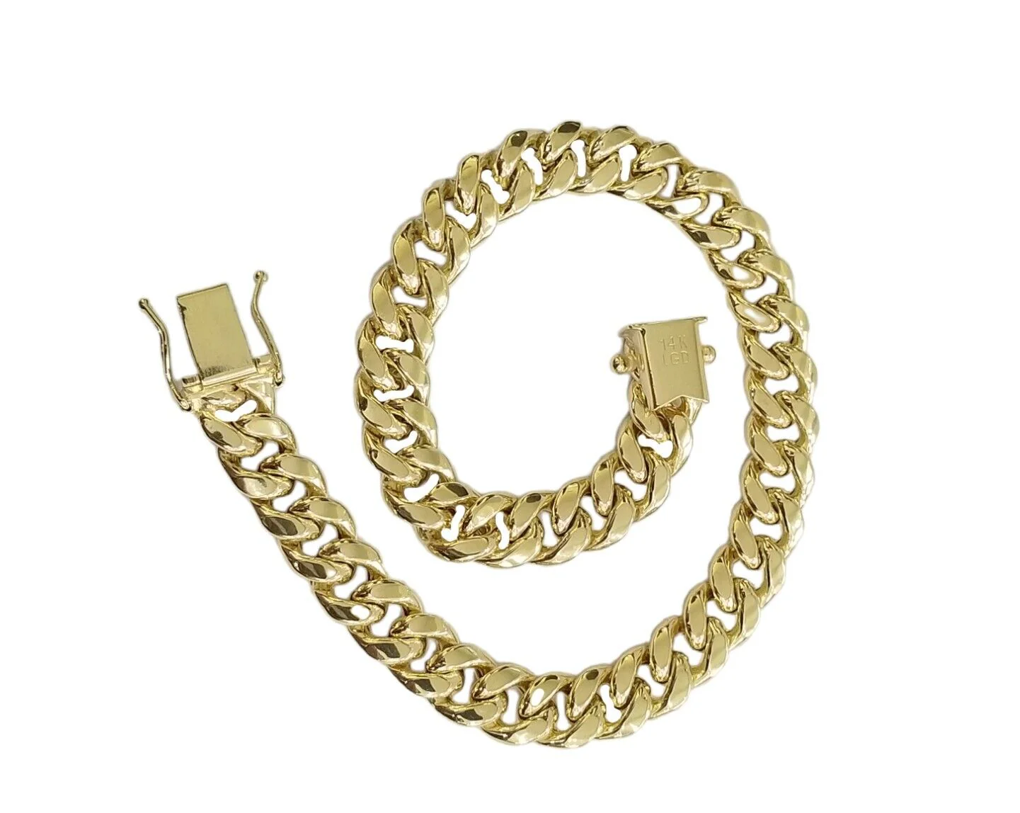 Real 14K Yellow Gold Bracelet Miami Cuban  8" Inch 7mm 14kt Gold Pura Oro - Image 2