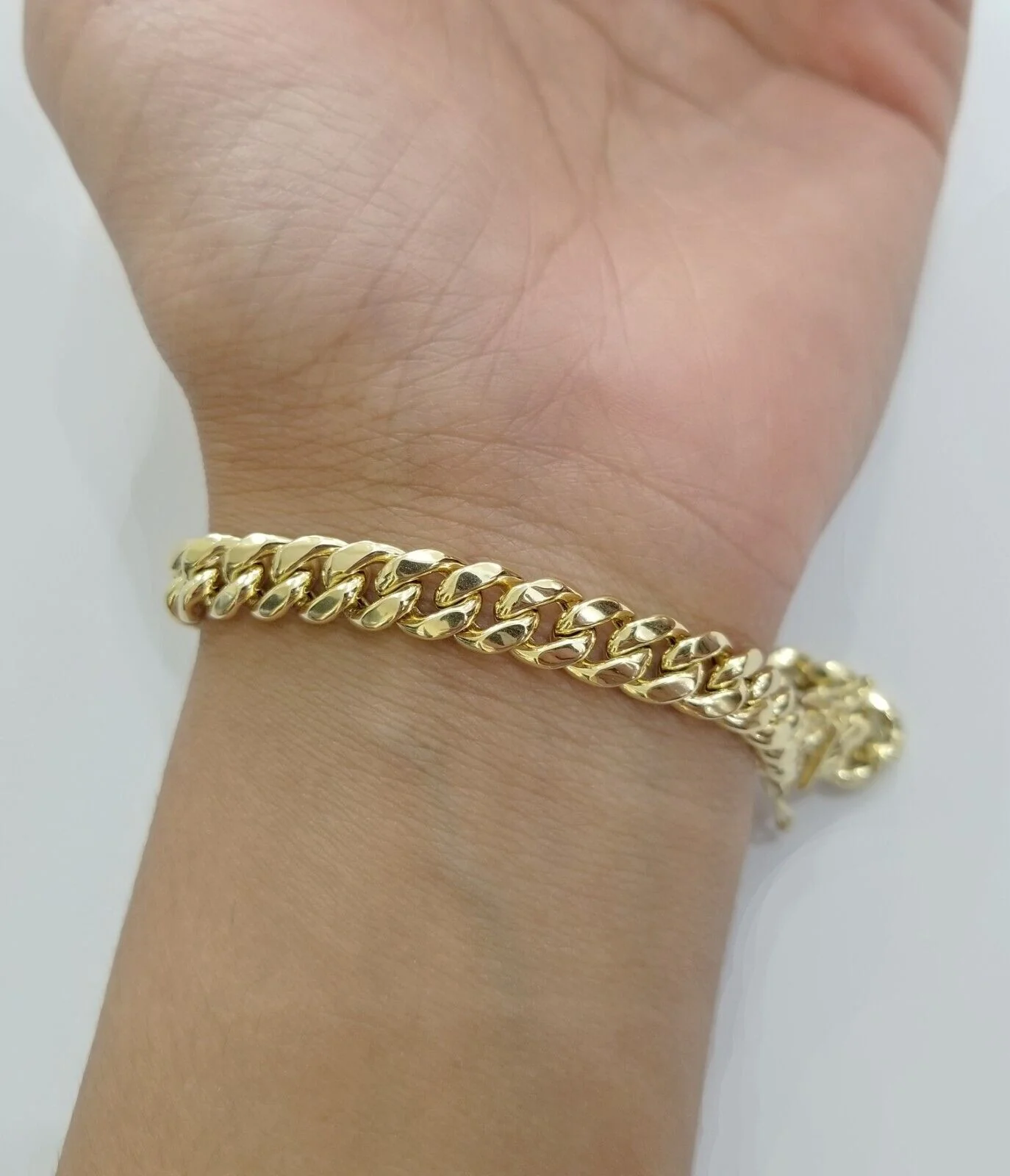 Real 14K Yellow Gold Bracelet Miami Cuban  8" Inch 7mm 14kt Gold Pura Oro - Image 5