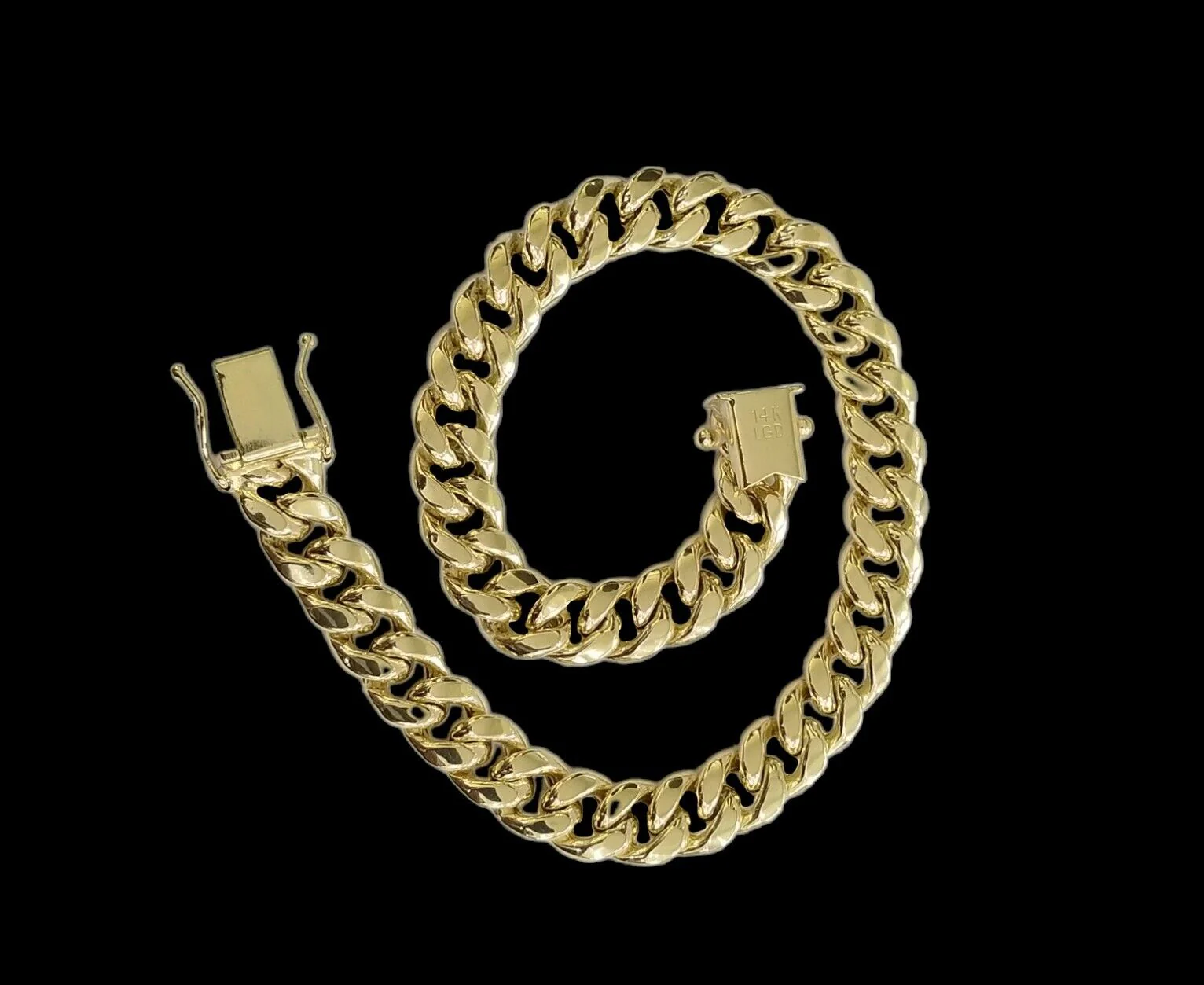 Real 14K Yellow Gold Bracelet Miami Cuban  8" Inch 7mm 14kt Gold Pura Oro - Image 7