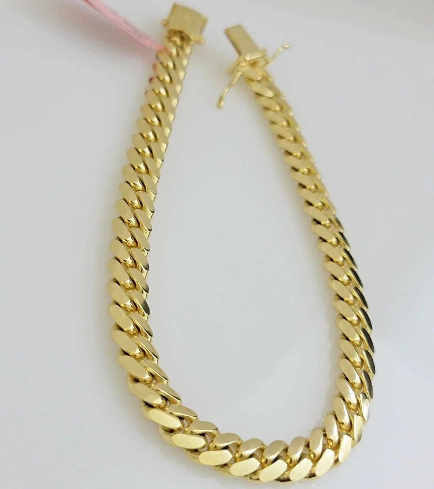 Real 14k Yellow gold bracelet Miami Cuban Link 7mm 8.5 Inch Men's Solid 14kt - Image 3