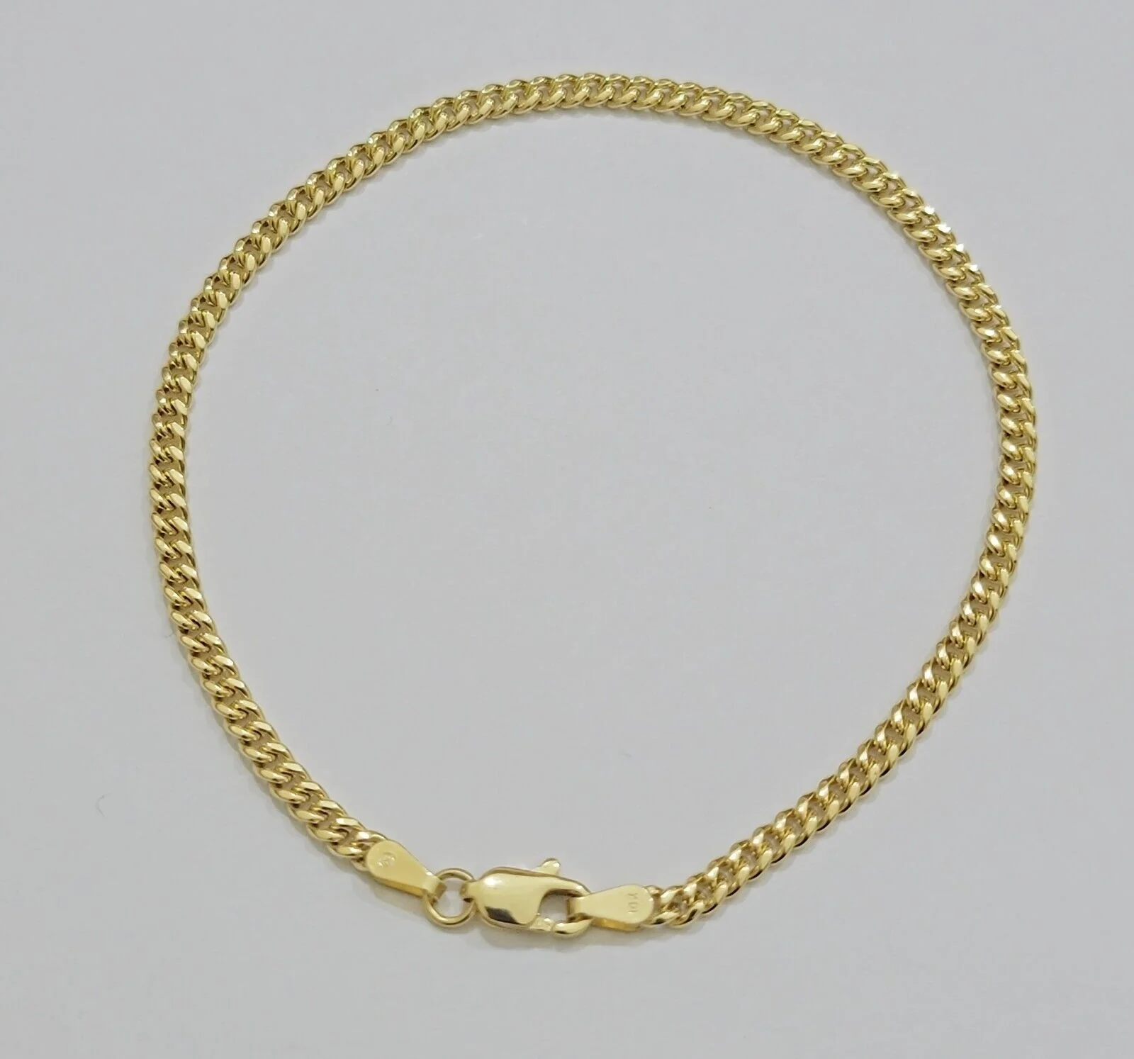Real 14k Yellow Gold Bracelet Miami Cuban Link 8 Inch 3mm 14kt For Men Women - Image 5
