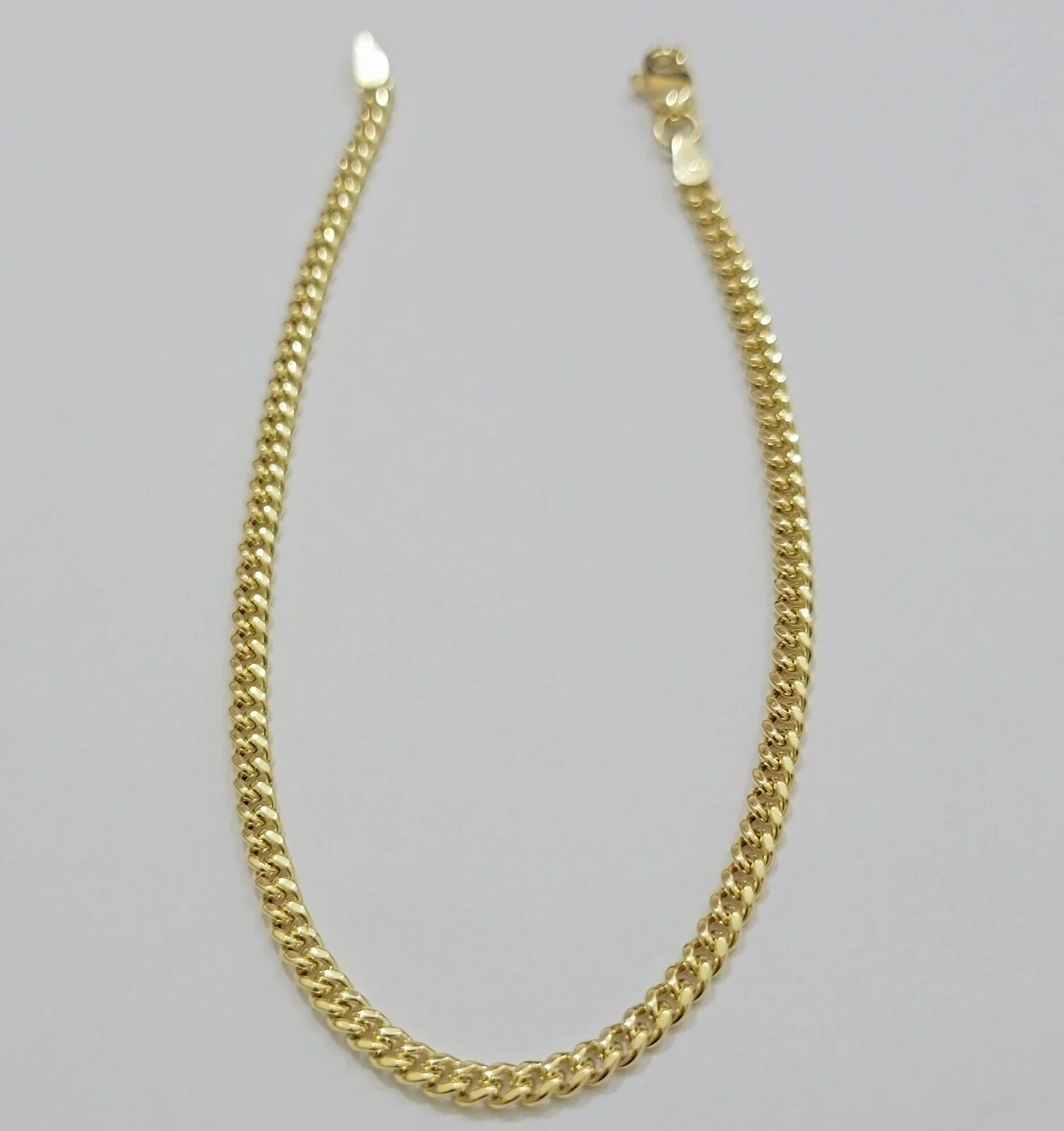 Real 14k Yellow Gold Bracelet Miami Cuban Link 8 Inch 3mm 14kt For Men Women - Image 8