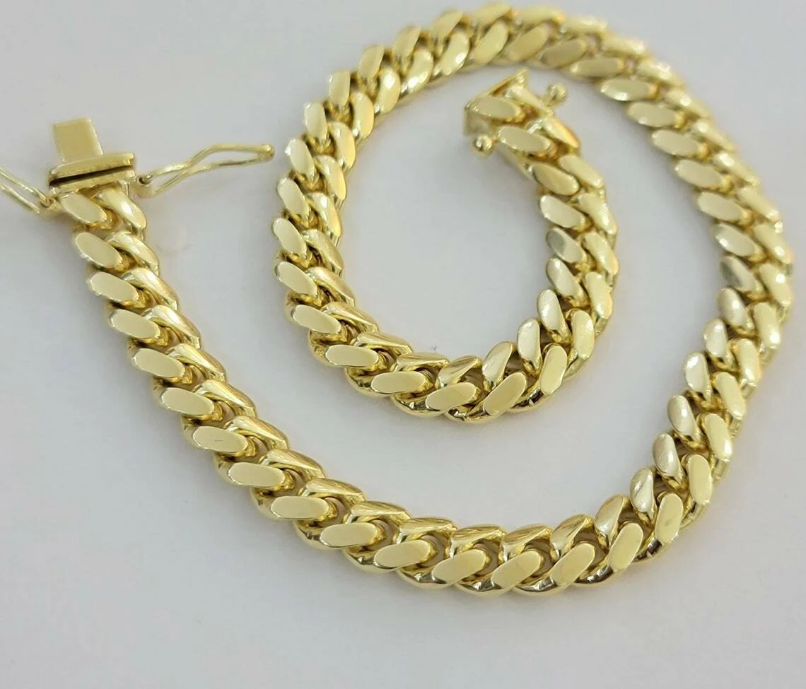 Real 14k Yellow Gold Bracelet Solid Miami Cuban Link With Box Lock 6mm 8" inch - Image 3