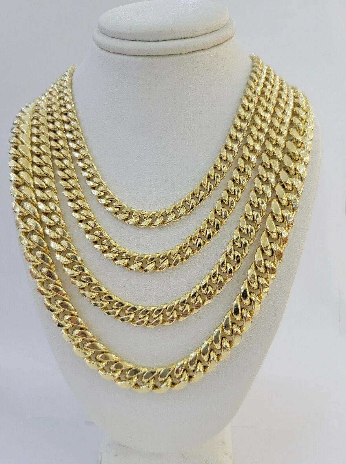 Real 14k Yellow Gold chain Miami Cuban Link Necklace 6mm-9mm 8"-30" Inch ,Strong - Image 5