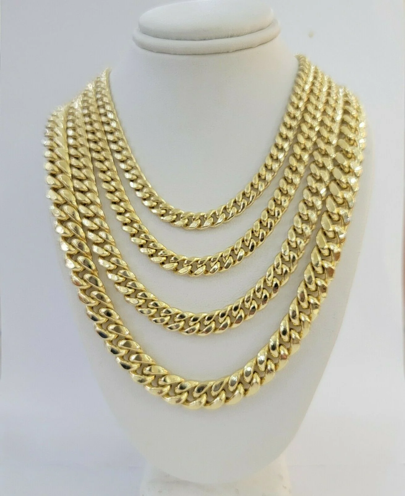 Real 14k Yellow Gold chain Miami Cuban Link Necklace 6mm-9mm 8"-30" Inch ,Strong - Image 6