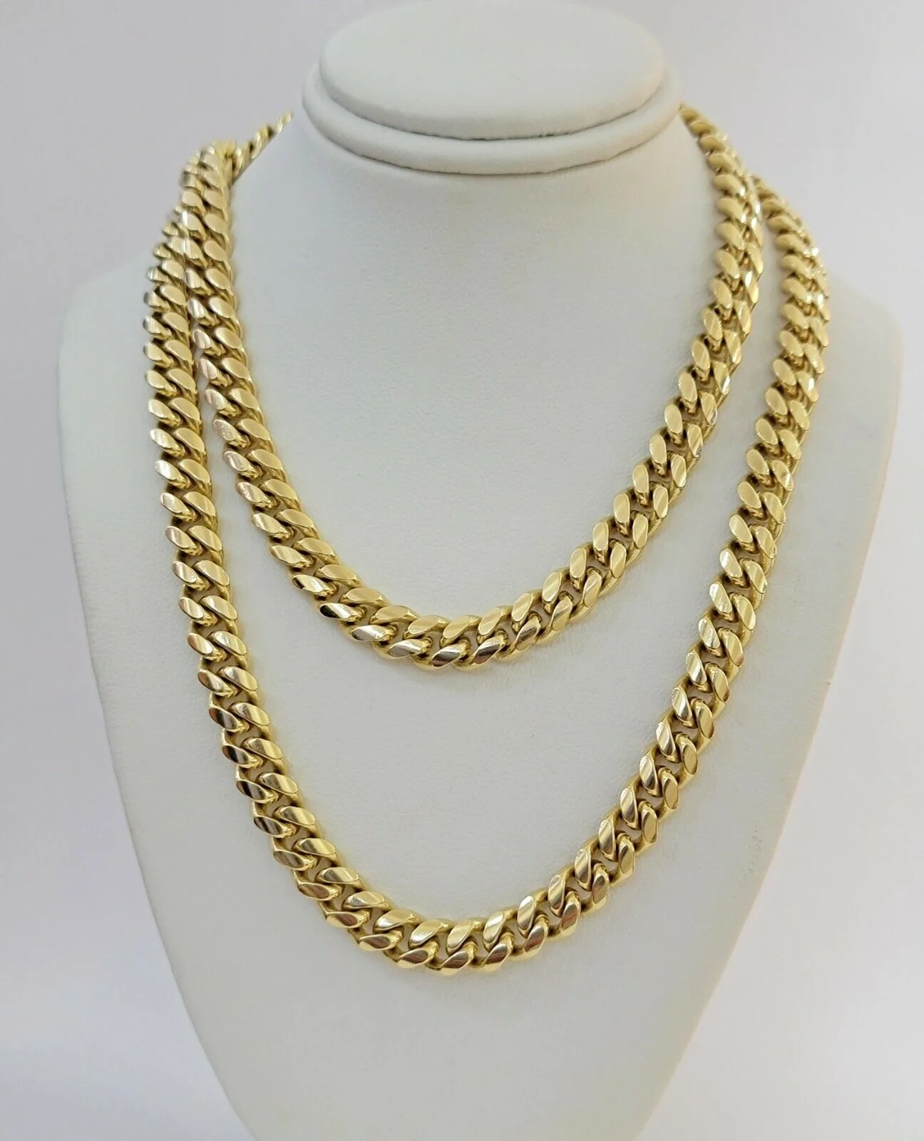 Real 14k Yellow Gold Chain Miami Cuban Link Necklace Men Solid 8mm 18 Inch Short - Image 5
