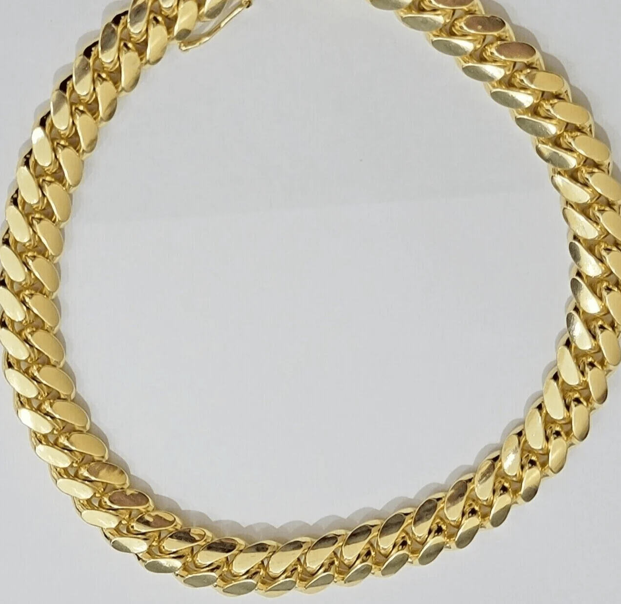 Real 14k Yellow Gold Chain Miami Cuban Link Necklace Men Solid 8mm 18 Inch Short - Image 6