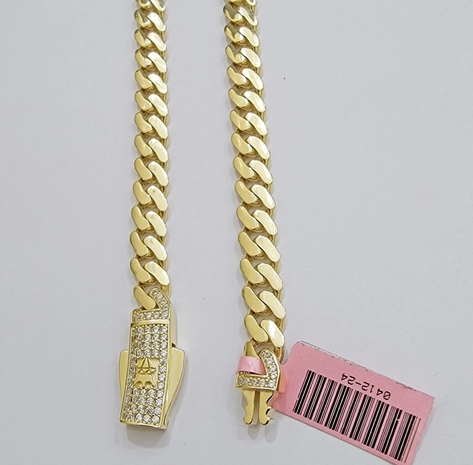 Real 14K Yellow Gold Chain Necklace Royal Monaco Cuban Link 7mm 20"- 24" ,Hollow - Image 3