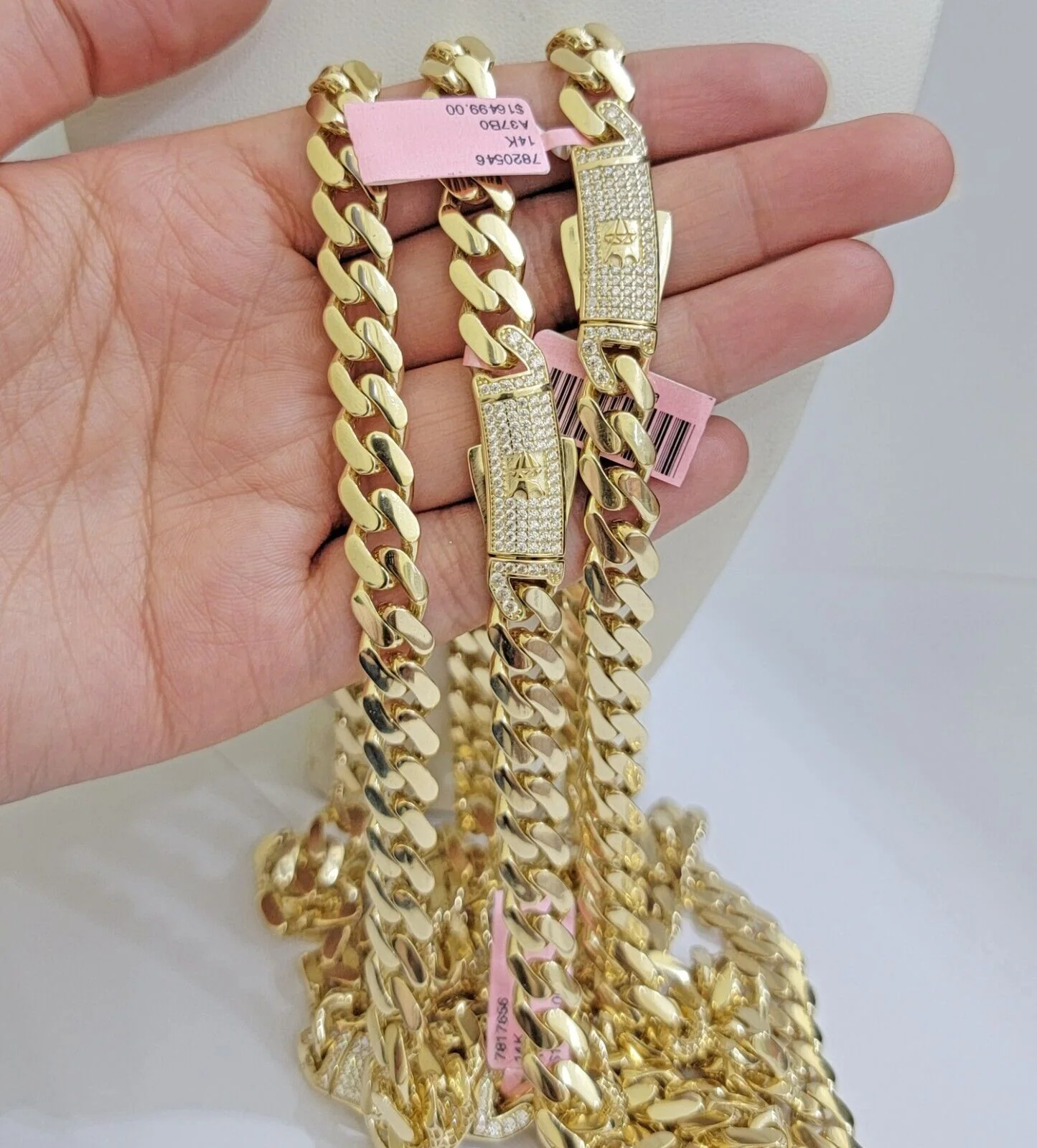 Real 14K Yellow Gold Chain Necklace Royal Monaco Cuban Link 9mm 20"- 26" Hollow - Image 10