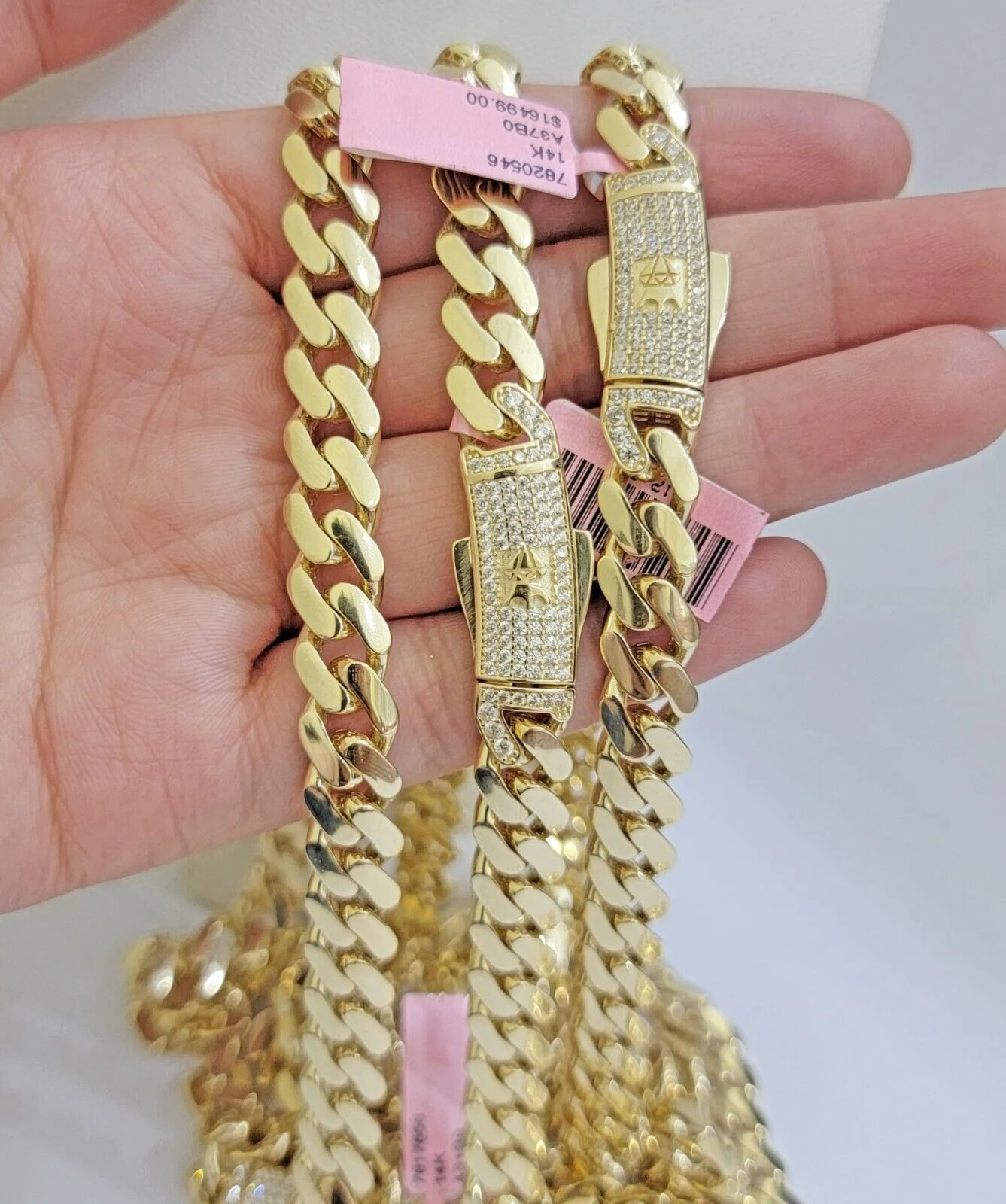 Real 14K Yellow Gold Chain Necklace Royal Monaco Cuban Link 9mm 20"- 26" Hollow - Image 12