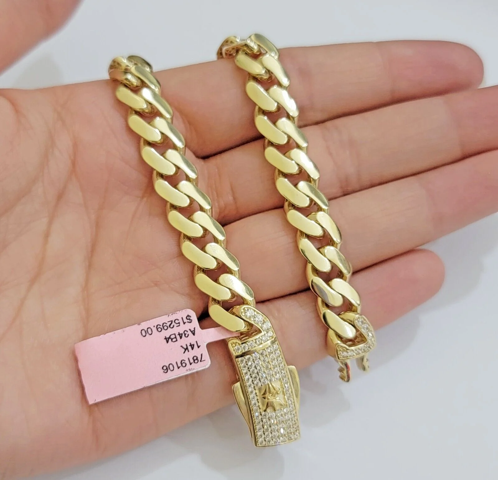 Real 14K Yellow Gold Chain Necklace Royal Monaco Cuban Link 9mm 20"- 26" Hollow - Image 4