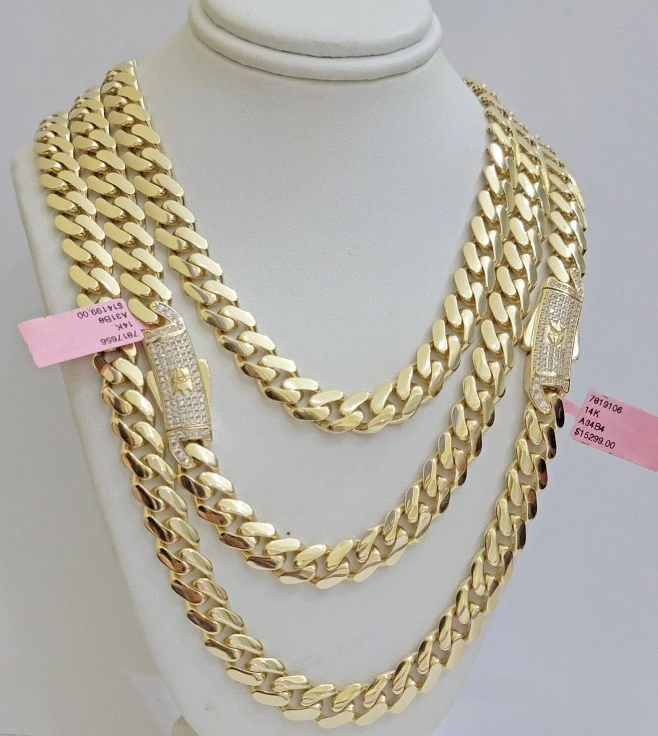 Real 14K Yellow Gold Chain Necklace Royal Monaco Cuban Link 9mm 20"- 26" Hollow - Image 6