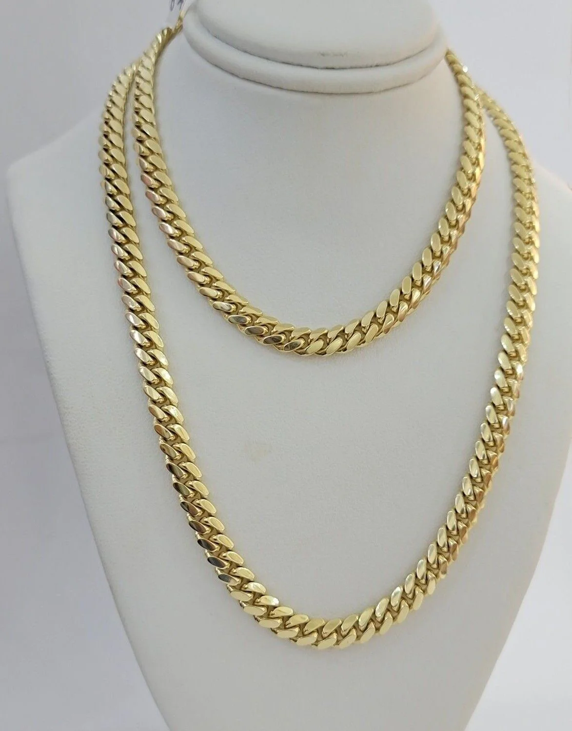 Real 14k Yellow Gold Chain Solid Miami Cuban Link Chain Necklace 18"-30" 5mm-9mm - Image 2