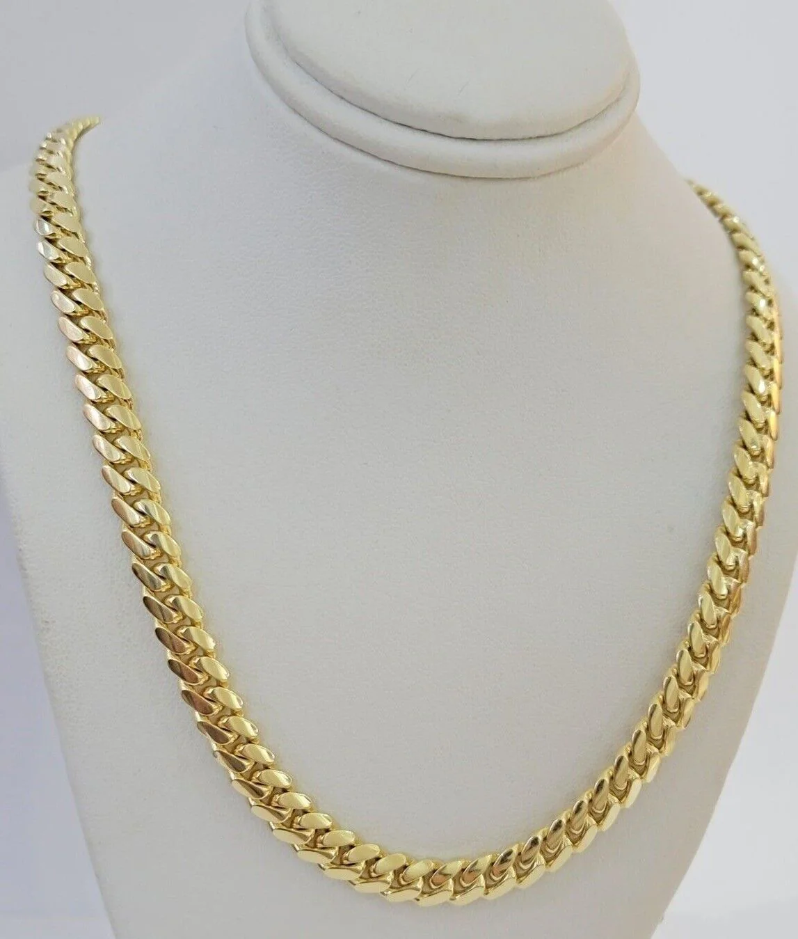 Real 14k Yellow Gold Chain Solid Miami Cuban Link Chain Necklace 18"-30" 5mm-9mm - Image 3