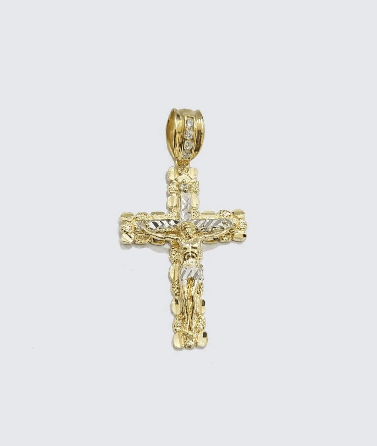 Real 14k Yellow Gold Cross Charm Rope Chain 4mm 22'' Necklace Pendant 14kt Jesus - Image 8