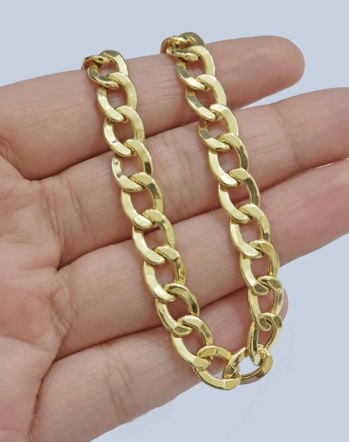 Real 14k Yellow Gold Cuban Curb Bracelet 8mm 8 Inch Lobster Clasp 14 KT New SALE - Image 3