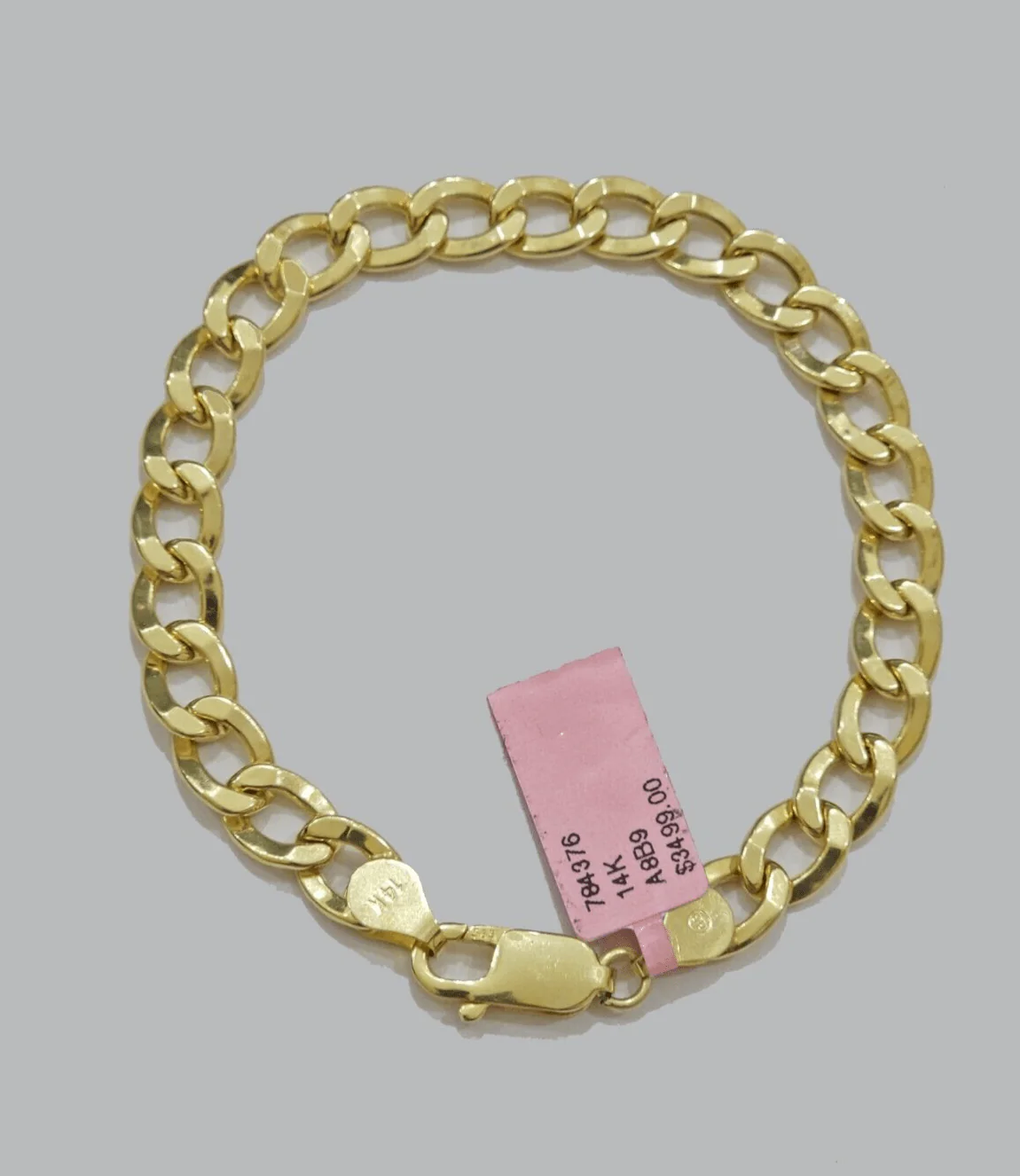 Real 14k Yellow Gold Cuban Curb Bracelet 8mm 8 Inch Lobster Clasp 14 KT New SALE - Image 8