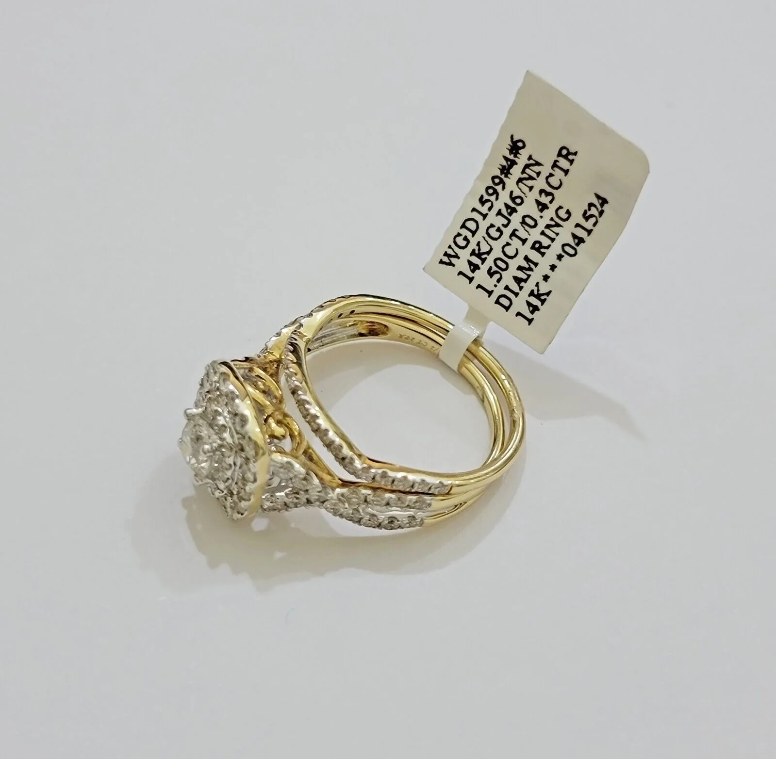 Real 14k Yellow Gold Diamond 1.5CT Ring band SET Ladies Women Engagement Wedding Ring Sizes 6,7,8,9,10,11 & 12 - Image 5