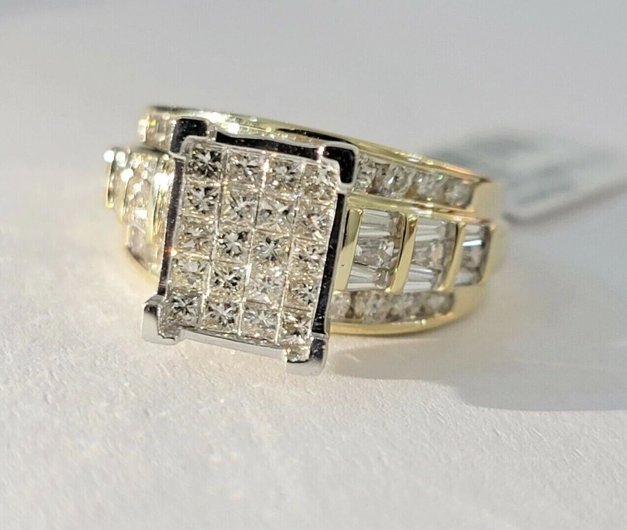 Real 14k Yellow Gold Diamond Ring 2CT Ladies Women Band Wedding Engagement, Ring Sizes 6,7,8,9,10,11 & 12 - Image 7