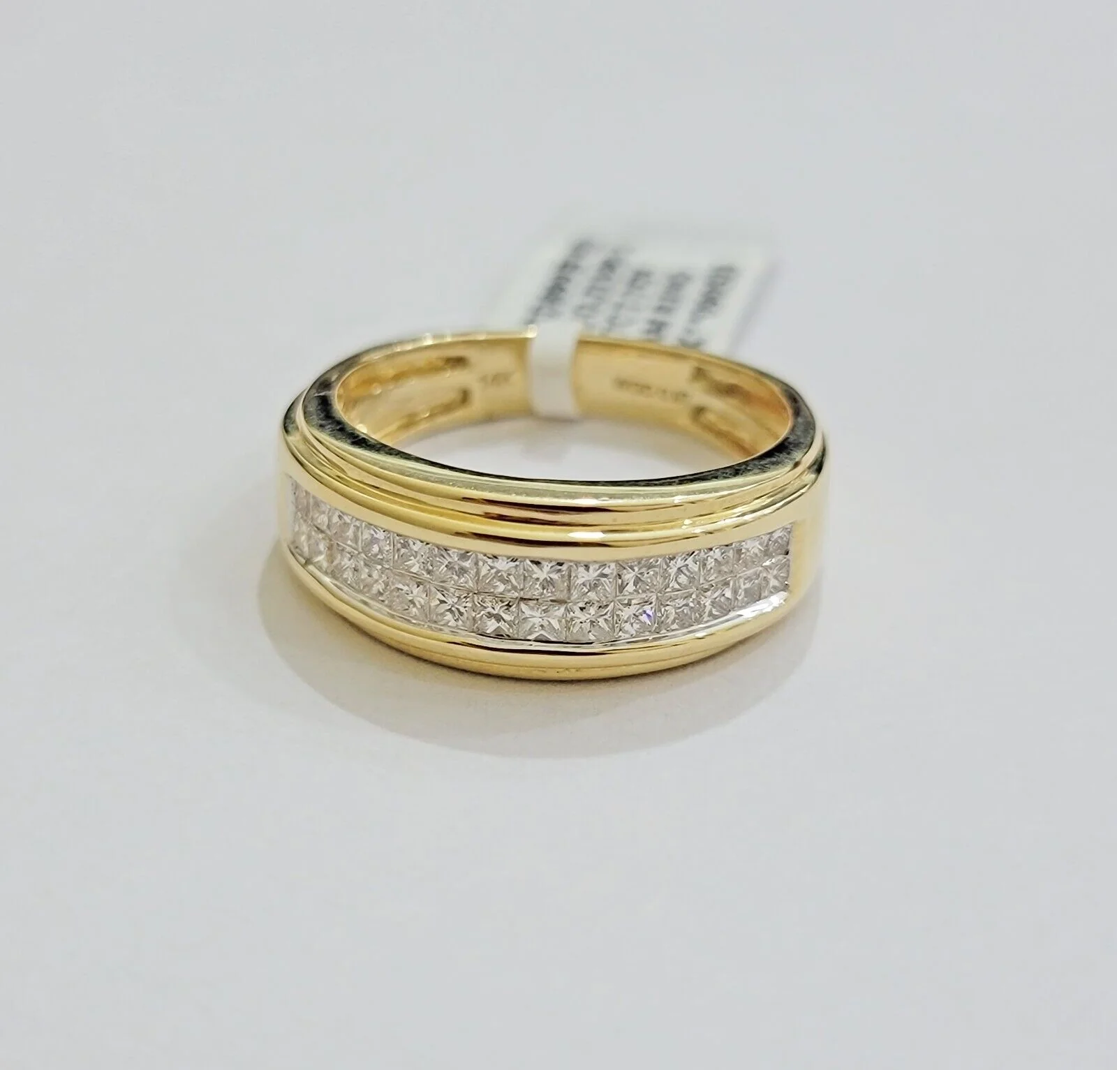 Real 14k Yellow gold Diamond Ring Mens Engagement Wedding Band 0.95 CT Natural D - Image 3