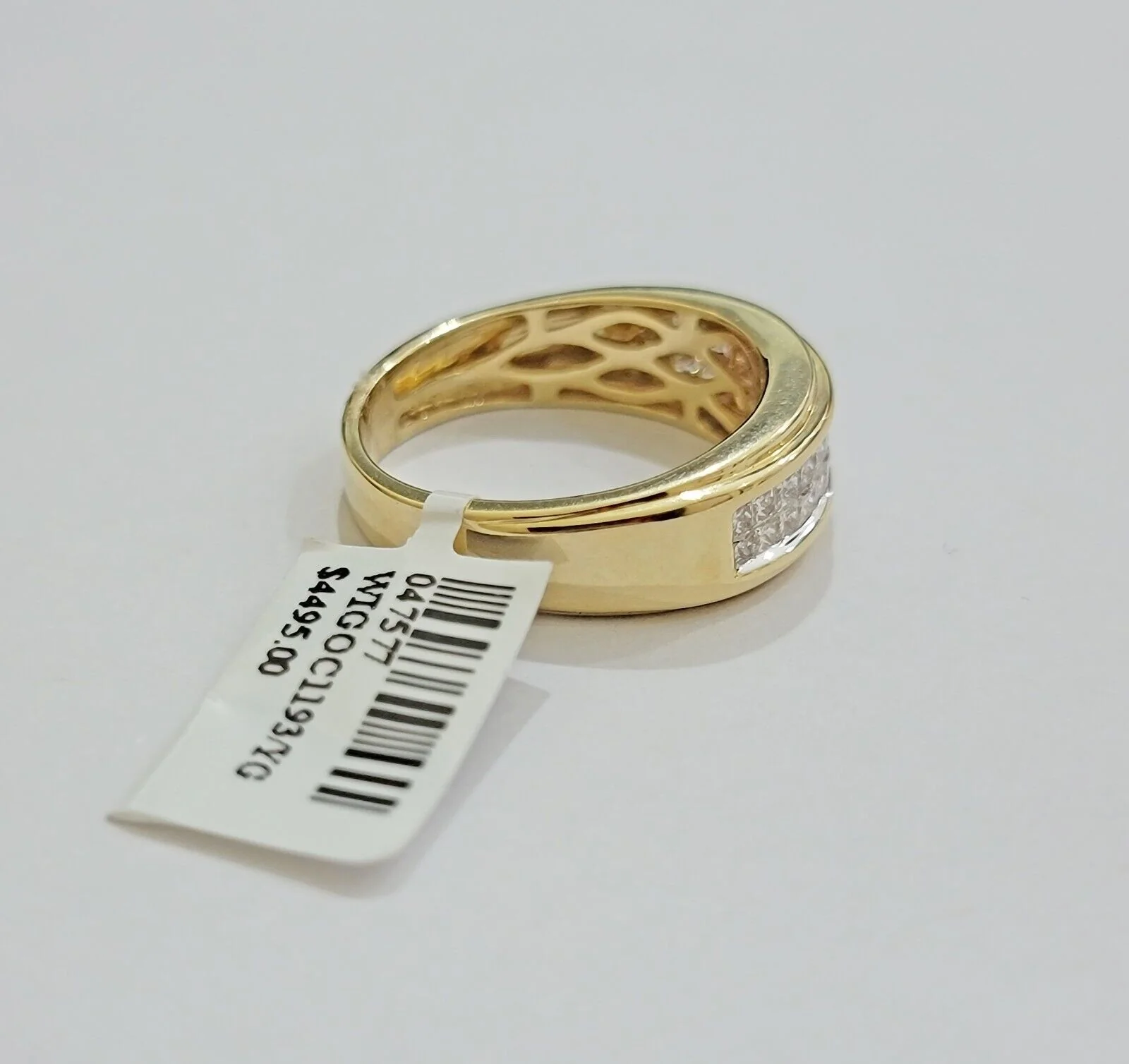 Real 14k Yellow gold Diamond Ring Mens Engagement Wedding Band 0.95 CT Natural D - Image 4