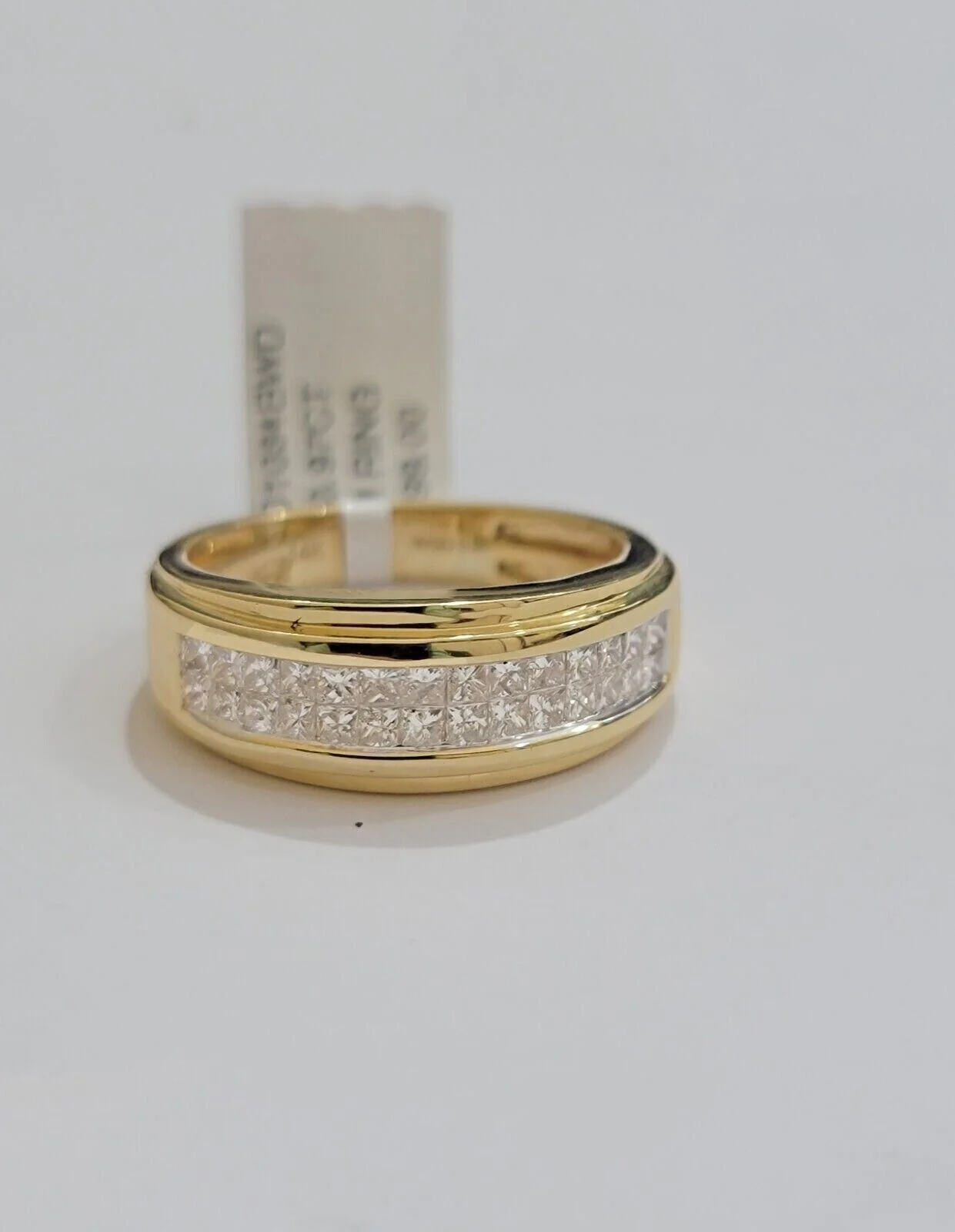 Real 14k Yellow gold Diamond Ring Mens Engagement Wedding Band 0.95 CT Natural D - Image 6