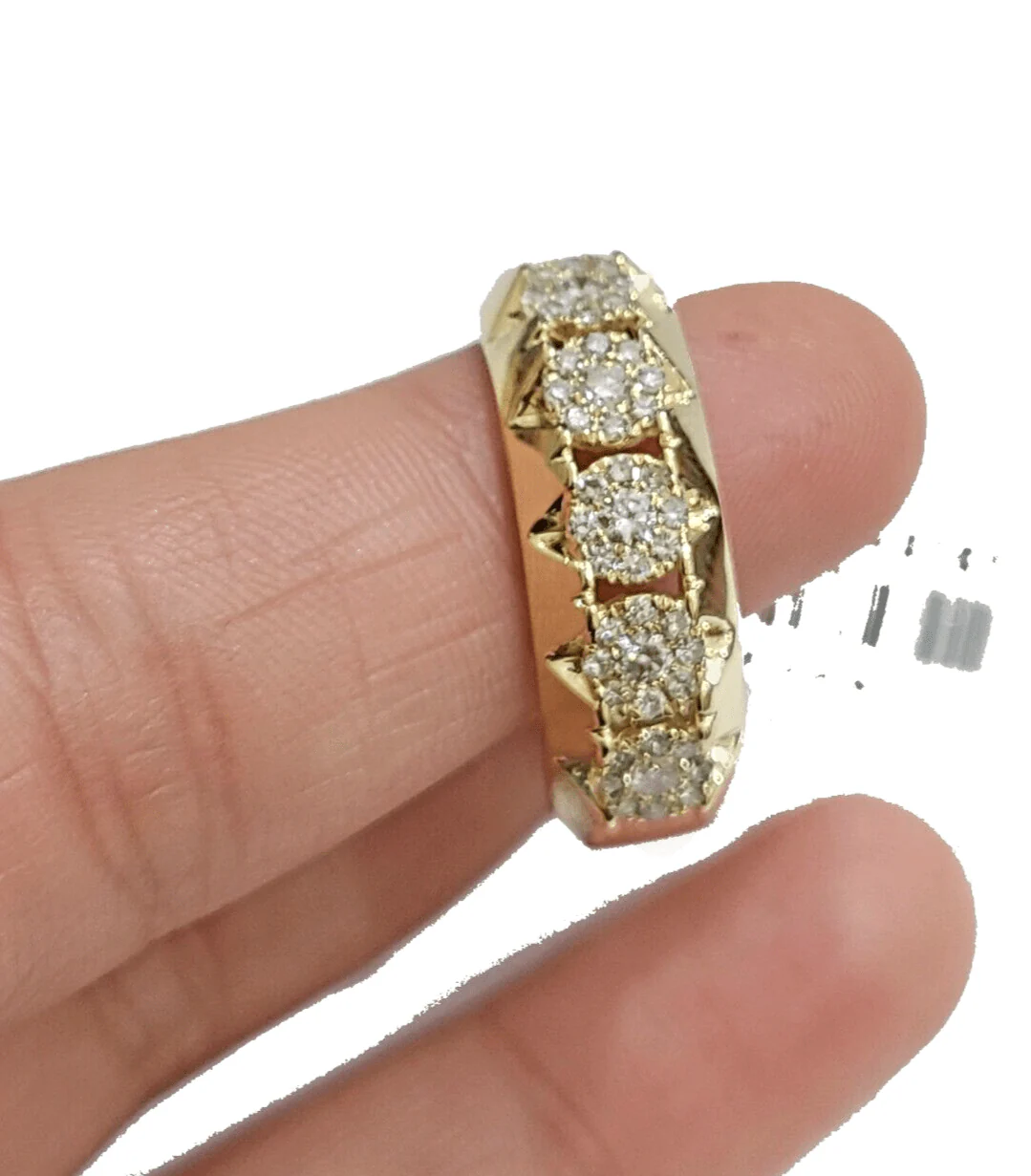 Real 14k Yellow Gold Diamond Ring White Genuine 0.73CT Diamonds 14kt Size 10 - Image 5