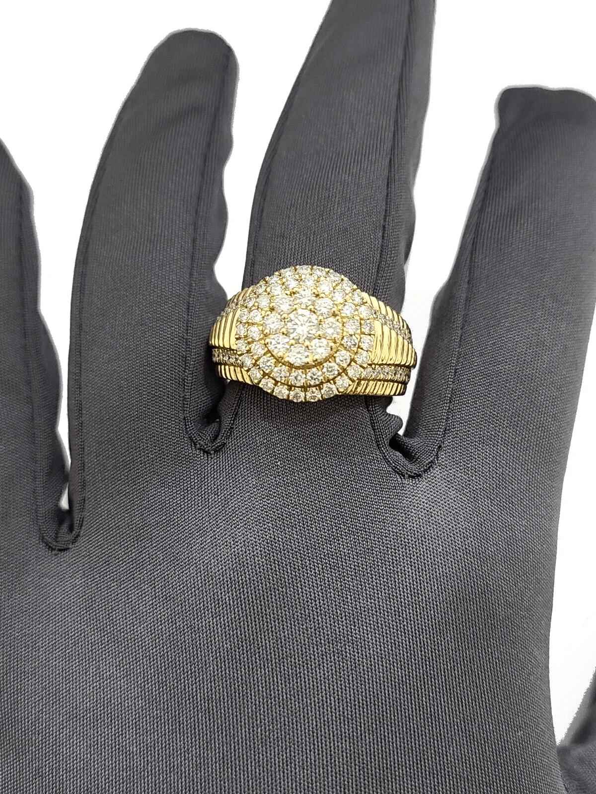 Real 14k Yellow Gold Diamond Ring White Genuine 2.12CT Diamonds 14kt Size 10 - Image 5