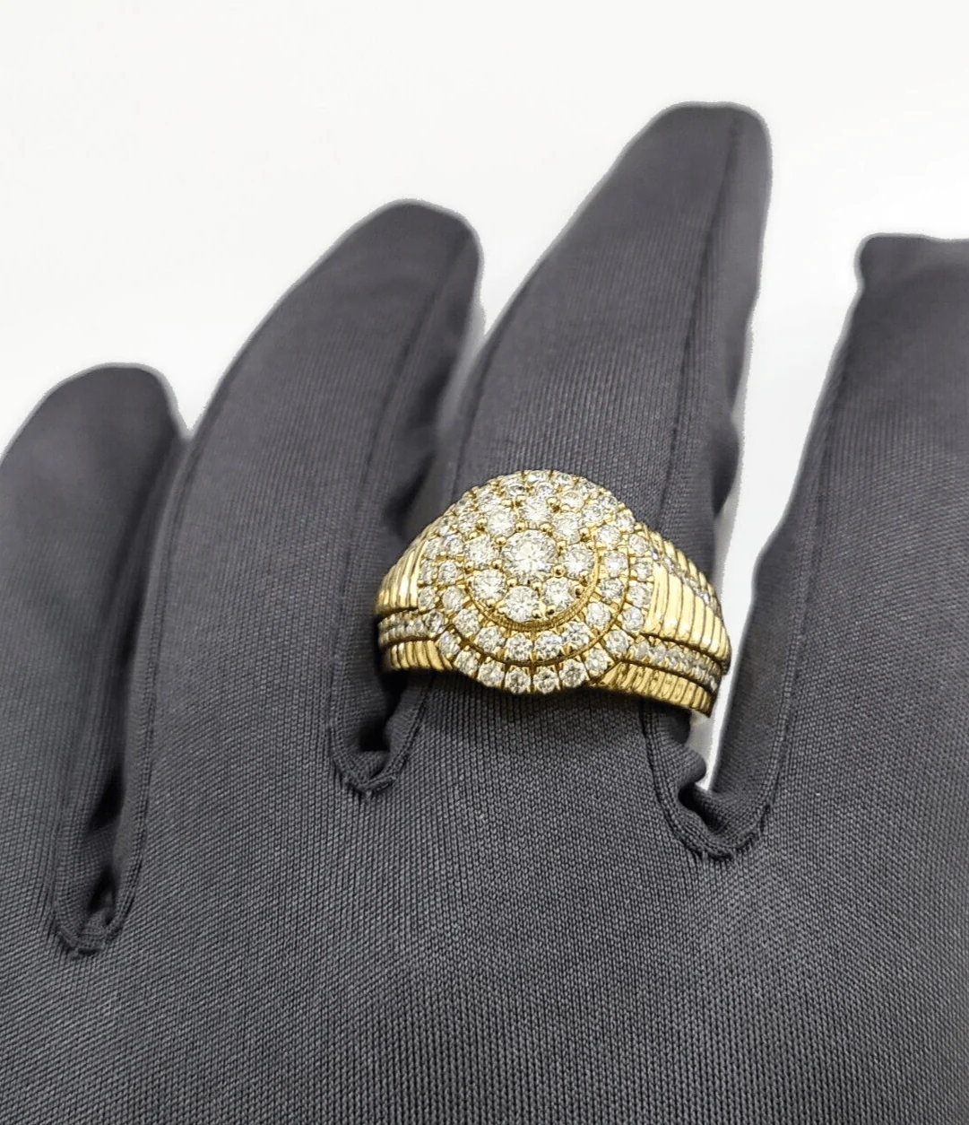 Real 14k Yellow Gold Diamond Ring White Genuine 2.12CT Diamonds 14kt Size 10 - Image 8