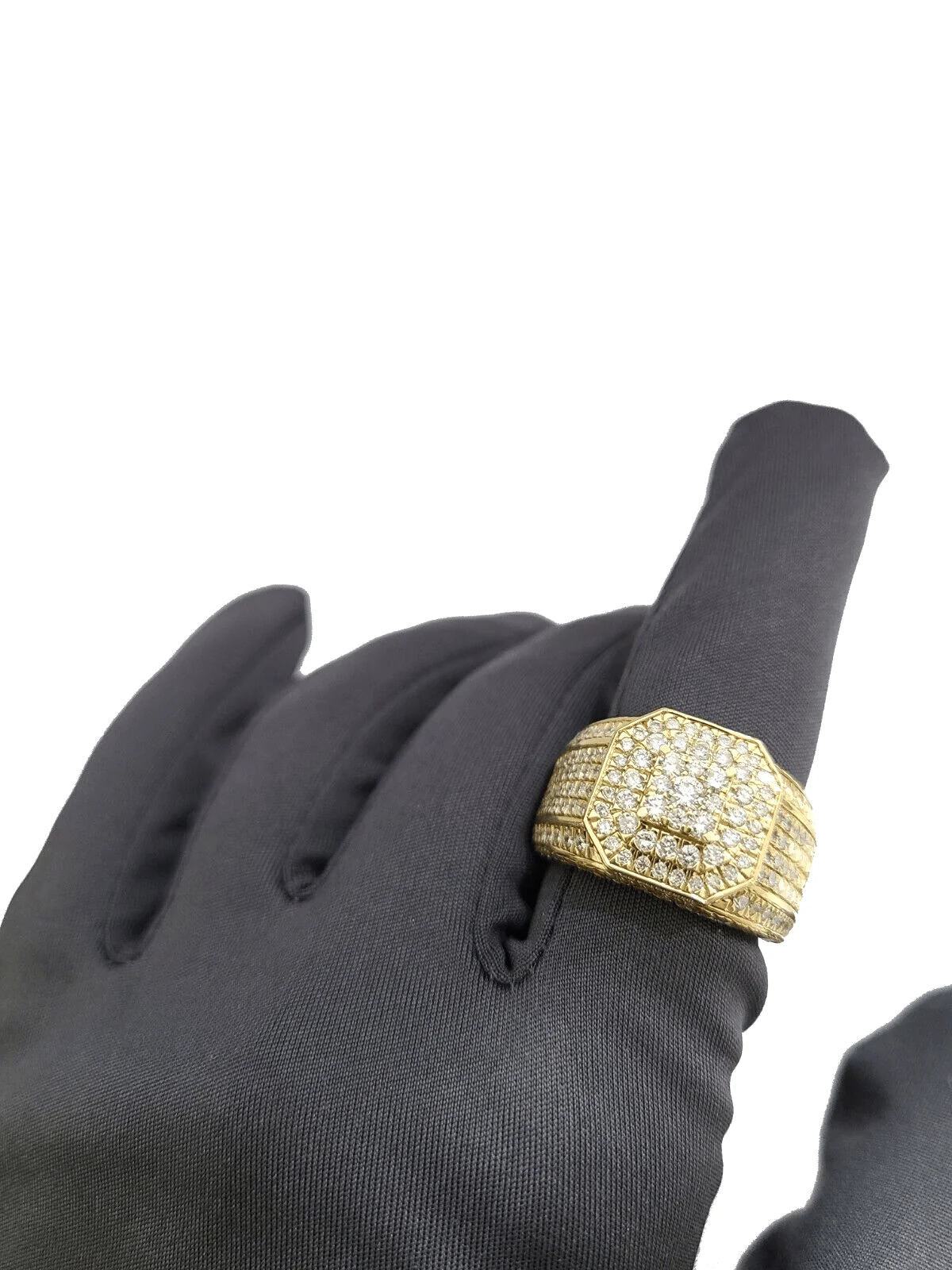 Real 14k Yellow Gold Diamond Ring White Genuine 3.17CT Diamonds 14kt Size 10 - Image 4