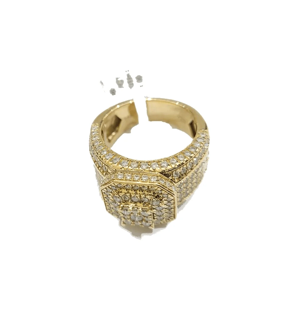 Real 14k Yellow Gold Diamond Ring White Genuine 3.17CT Diamonds 14kt Size 10 - Image 5